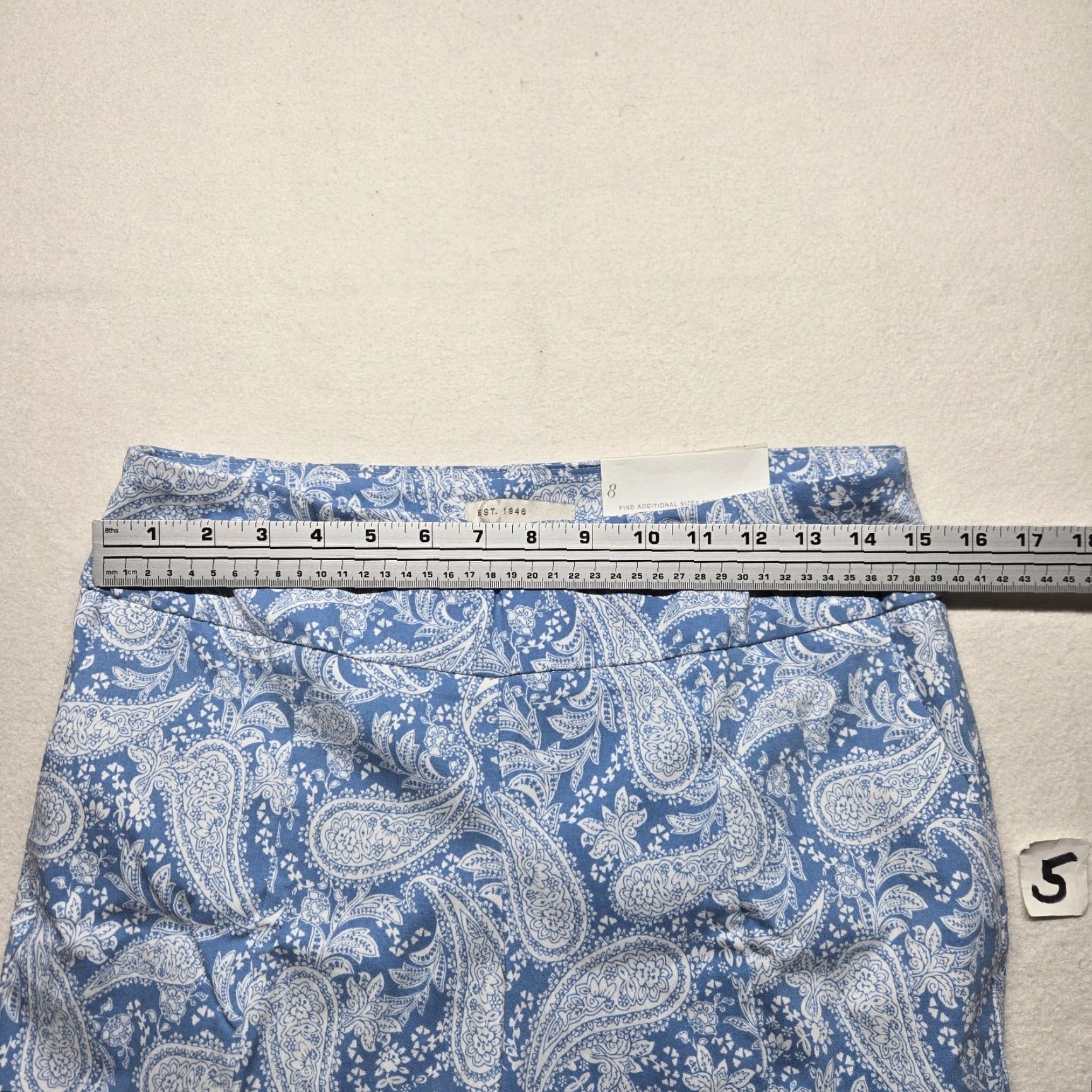 Vintage CATO Women's Casual Zip Pants Size 8 Blue Stretch Cotton Ankle Chino Size 30" / US 8 / IT 44 - 7 Thumbnail