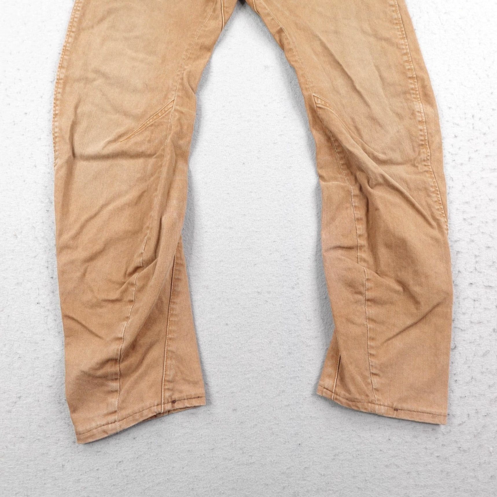 Vintage G Star RAW Jeans Mens 32x34 Beige Khaki Tan Denim Arc 3D Slim COJ Tapered Flex Slim Jeans Mens 32x34 Beige Denim Arc 3D Slim COJ Tapered Flex Size US 32 / EU 48 - 3 Thumbnail