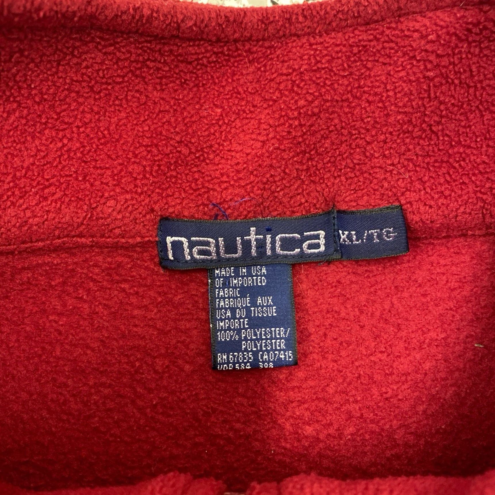 Nautica VINTAGE Nautica Quarter Zip Pull Over Fleece Red Synchilla Size XL Mens Holiday? Size US XL / EU 56 / 4 - 2 Thumbnail