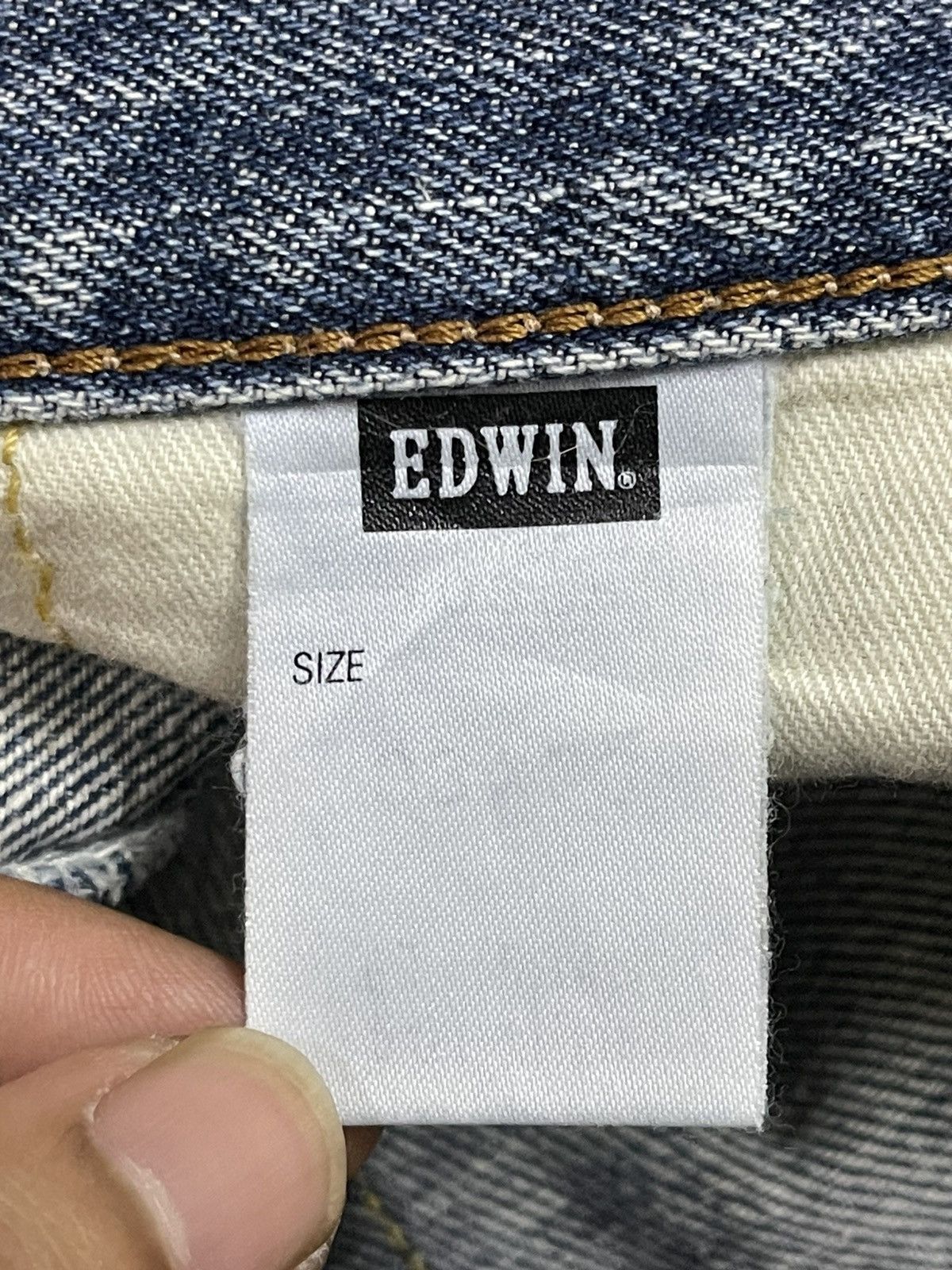 Edwin Vintage Edwin 503 Blue Faded Wash Distressed Loose Jeans Size US 33 - 10 Thumbnail
