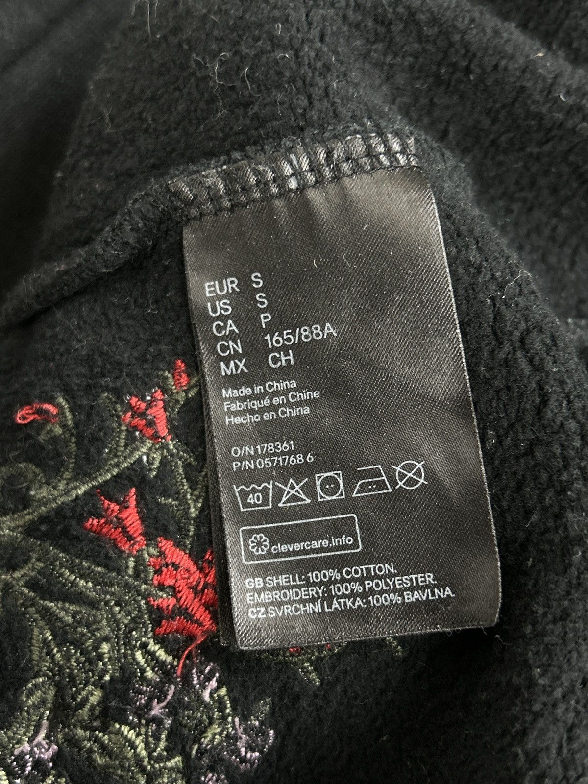 Erdem Erdem x H&M FW17 Floral Flower Embroidery Hoodie Black S Size US S / EU 44-46 / 1 - 10 Thumbnail