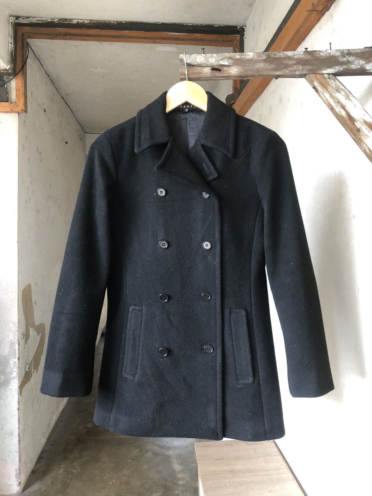 Theory 🏴 Theory Wool Blend Double Breasted Peacoat Size XS / US 0-2 / IT 36-38 - 3 Thumbnail
