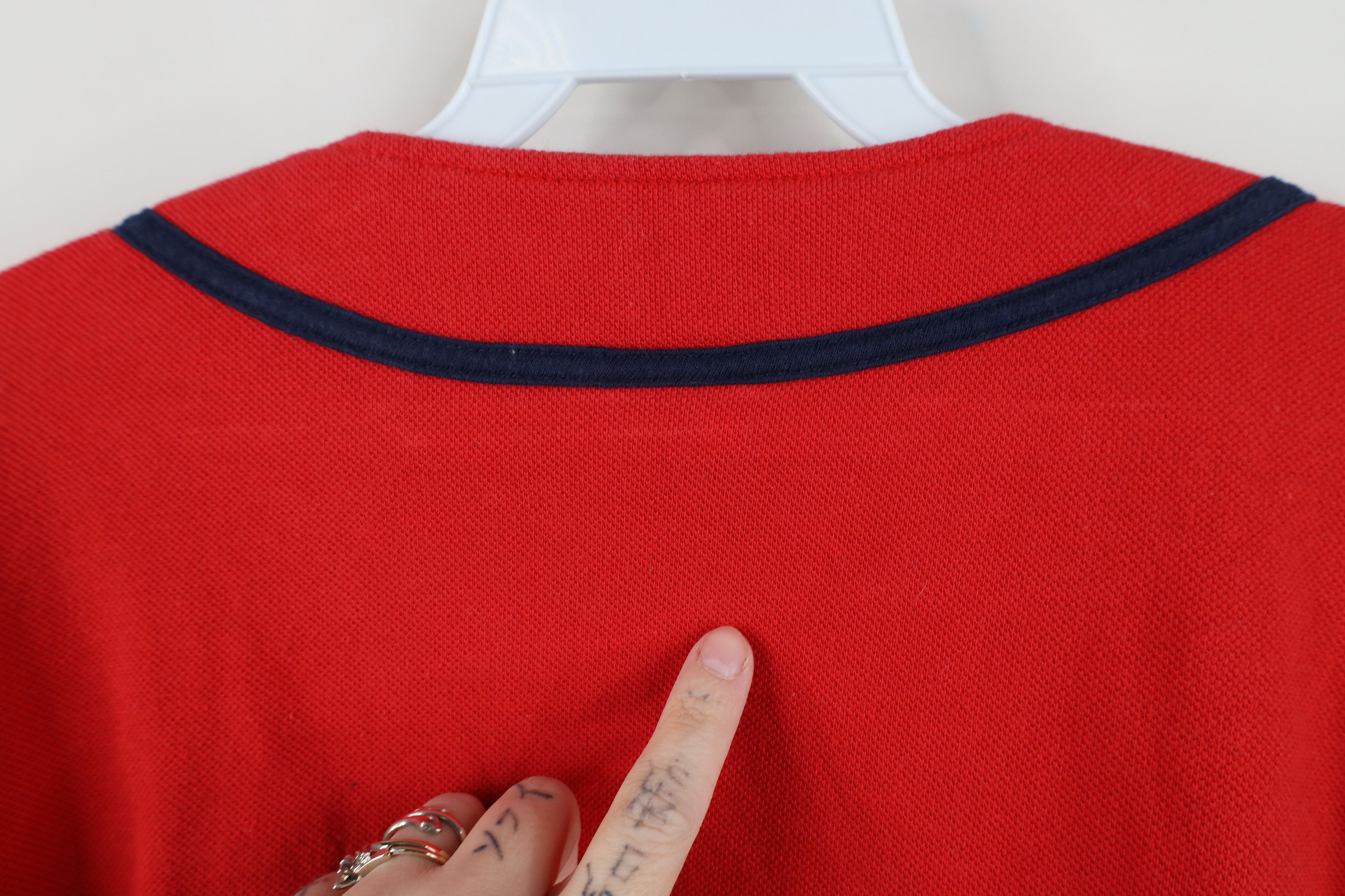 Vintage Vintage 90s Wahoo Cleveland Indians Baseball Jersey Red Size US L / EU 52-54 / 3 - 9 Thumbnail