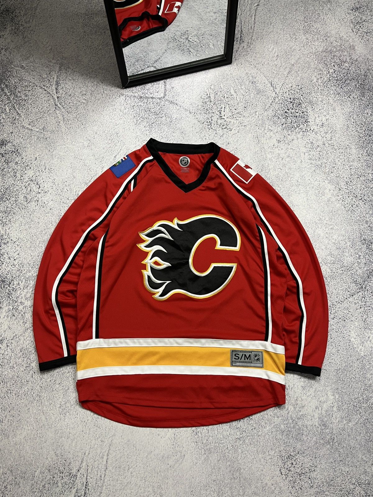 NHL NHL Calgary Flames Hockey Jersey Big Logo Longsleeve Rare Size US M / EU 48-50 / 2 - 1 Thumbnail