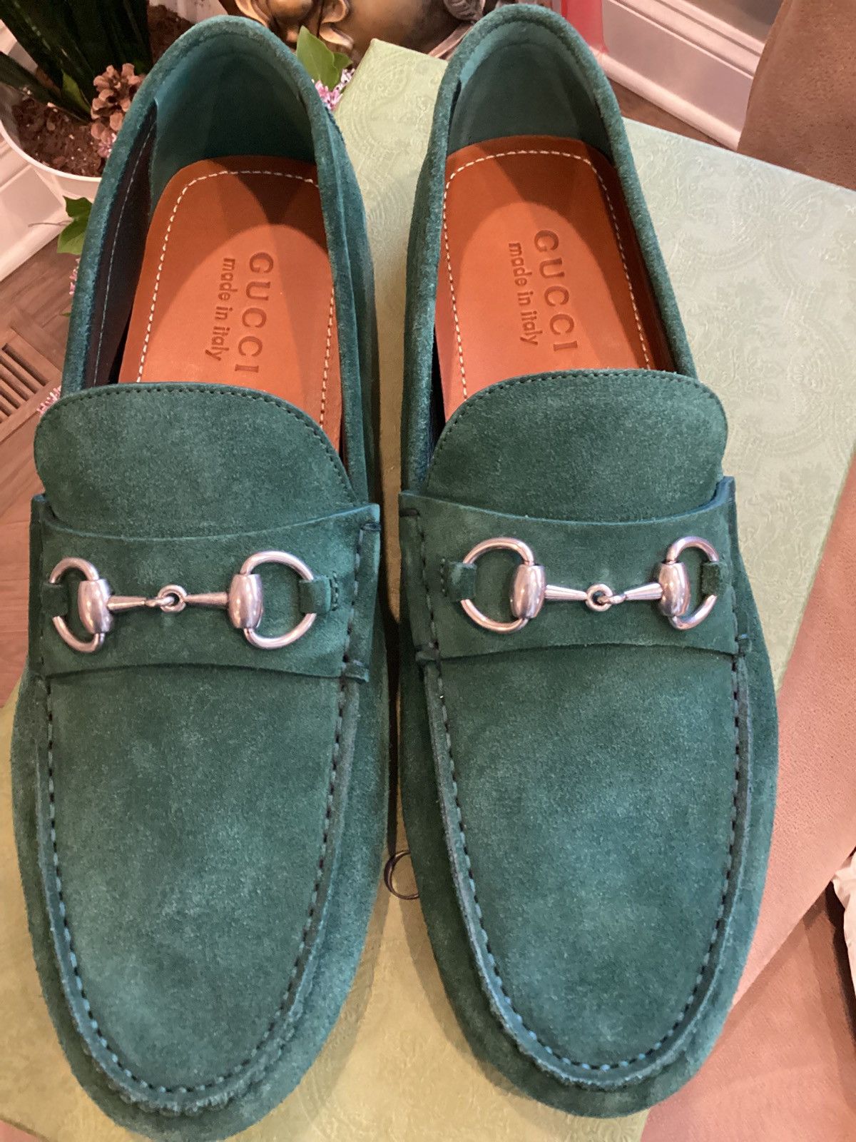Gucci Gucci green suede loafers with horsebit Size US 9 / EU 42 - 8 Thumbnail