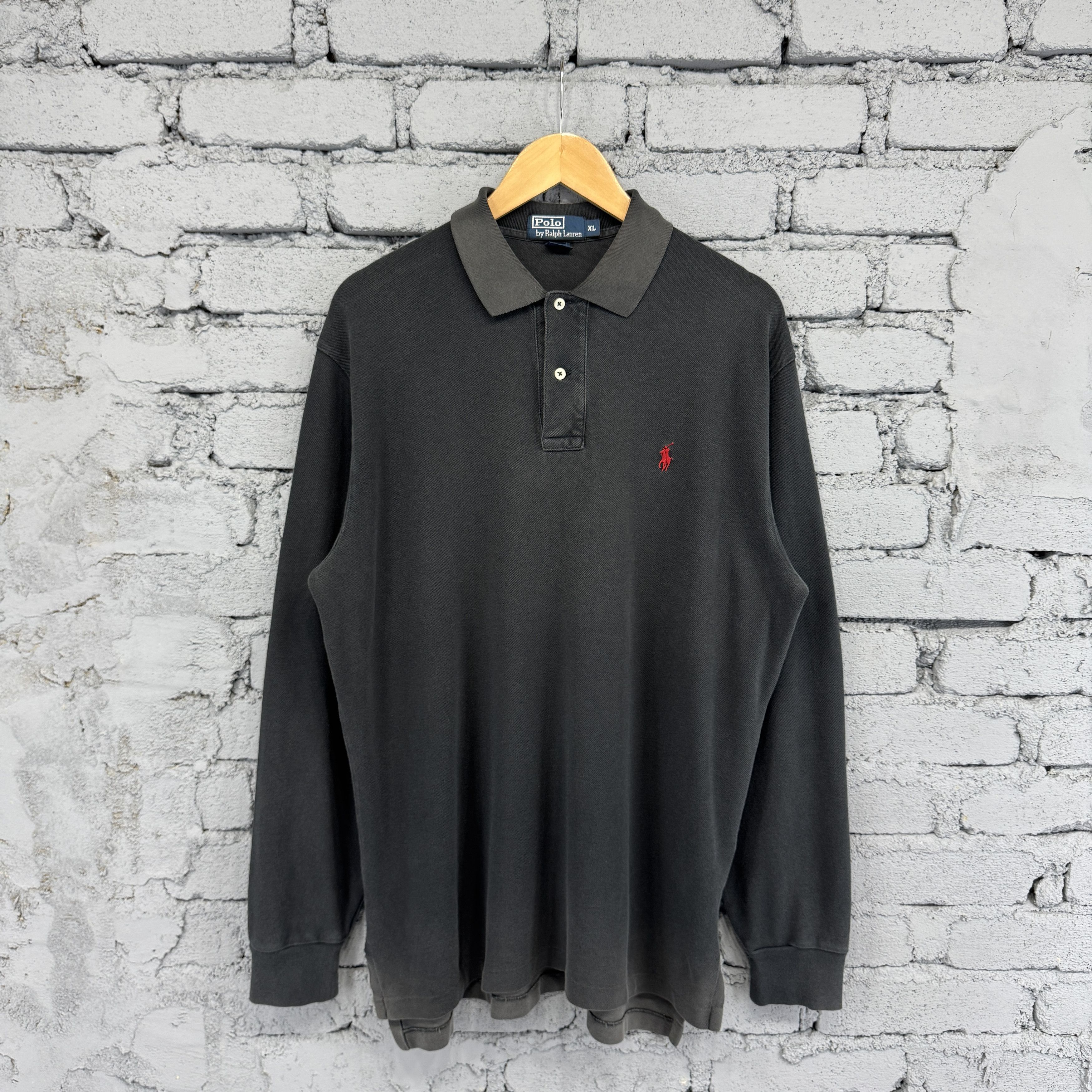 Vintage Sunfaded 90s Polo Ralph Lauren Polo shirt Red Pony
