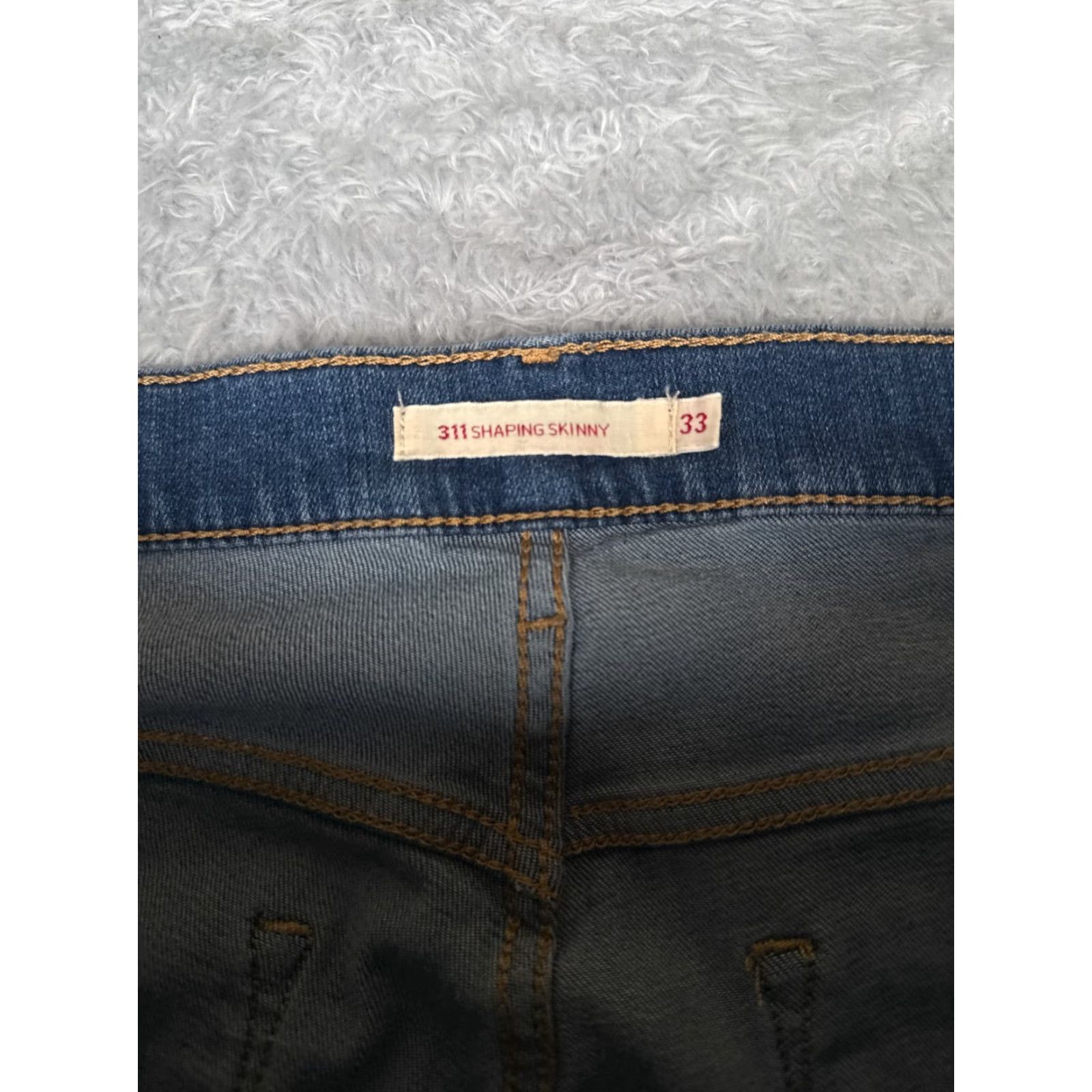 Levi's VINTAGE Levis Jeans Women 33 Blue Denim Skinny Shaping Cotton 34x29 5-Pocket Design Regular Mens Womens Size 24" / US 00 / IT 34 - 6 Thumbnail