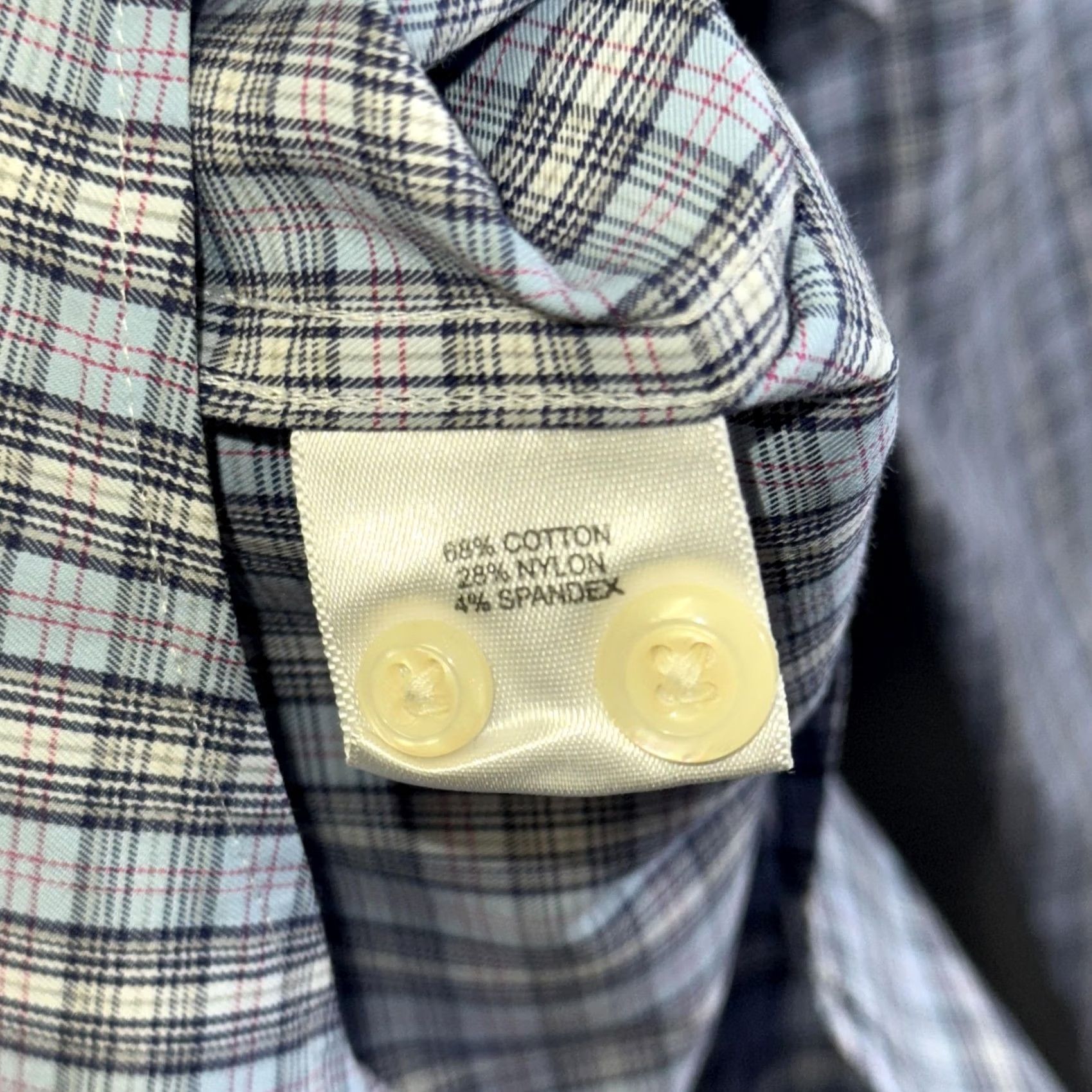 Peter Millar Peter Millar Shirt Mens XL Blue Gray Plaid Button Front Stretch Pocket Size US XL / EU 56 / 4 - 5 Thumbnail