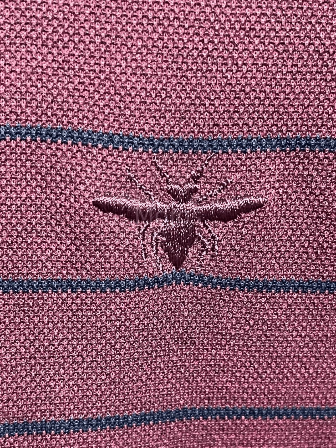 Dior Sz 50 Dior Bee Stitches Stripe Polo-2508 Size US M / EU 48-50 / 2 - 6 Thumbnail