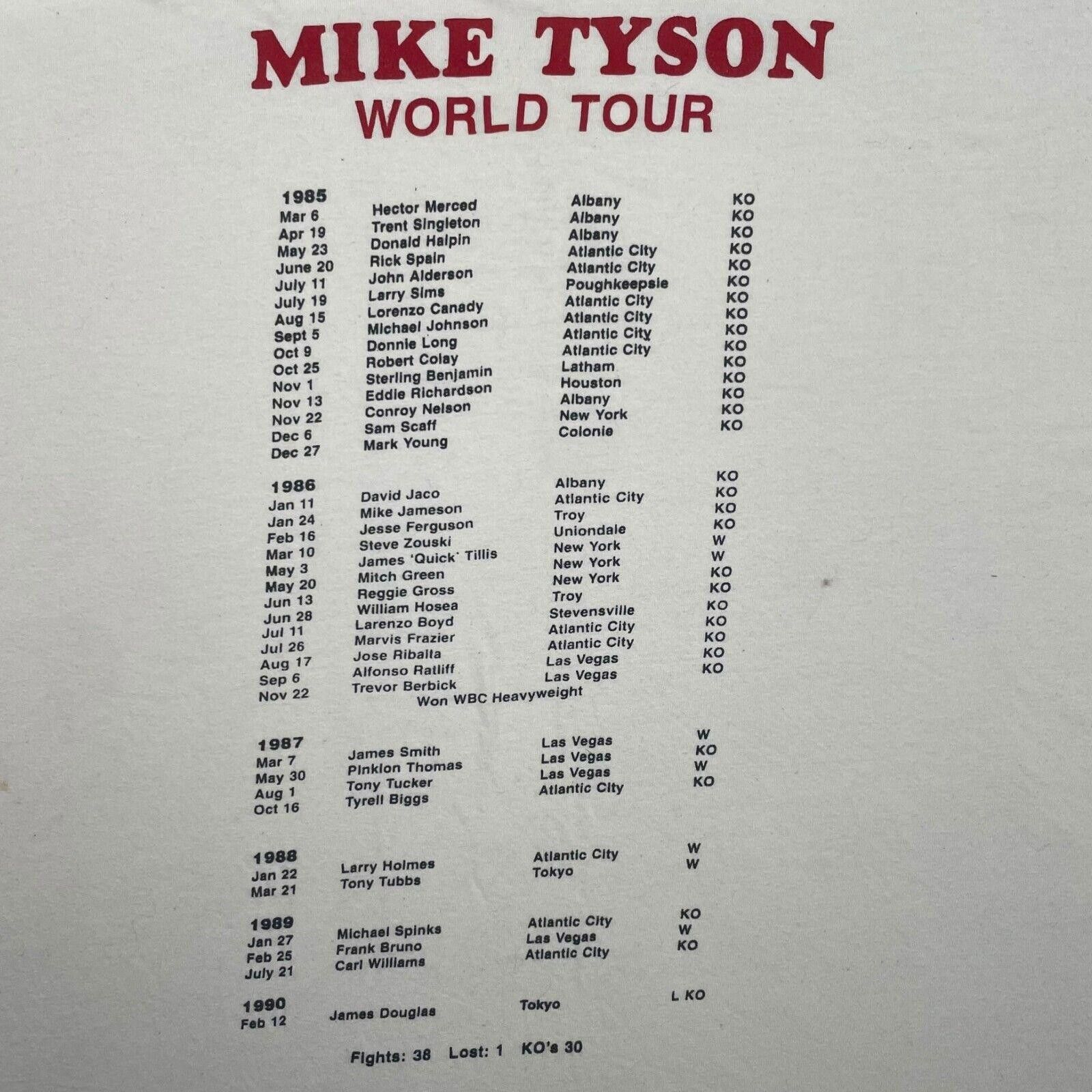 Designer Vintage 1990 Mike Tyson Rap Tee Size US L / EU 52-54 / 3 - 5 Thumbnail
