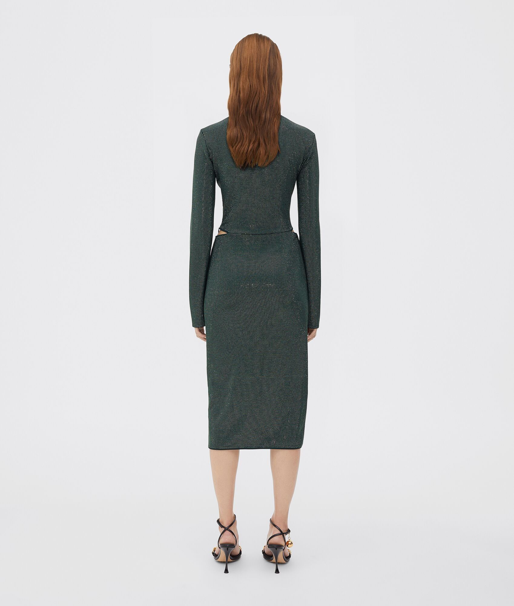 Bottega Veneta o1bcso1str0225 Dress in Green Size M / US 6-8 / IT 42-44 - 3 Thumbnail