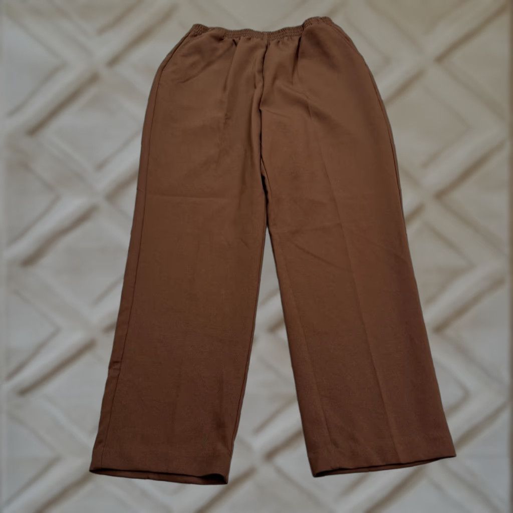 Blair Blair Pants Dress Pants Womens 16P Brown High Rise Straight Leg Slacks Pull On Size 38" / US 16 / IT 52 - 1 Thumbnail