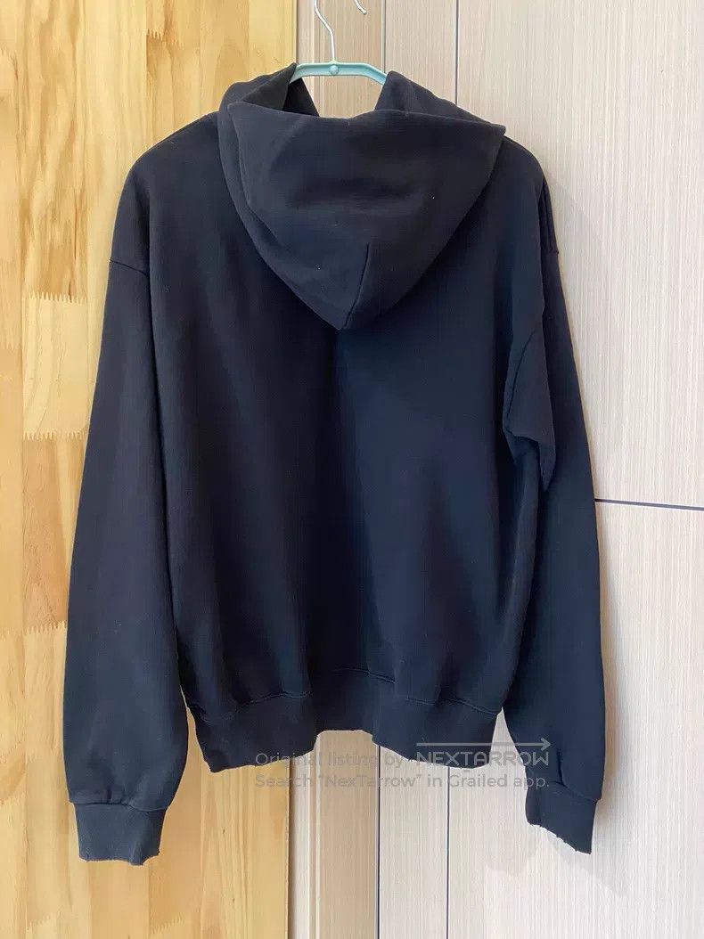 Givenchy Givenchy Black Distressed Hooded Sweatshirt Size US M / EU 48-50 / 2 - 2 Thumbnail