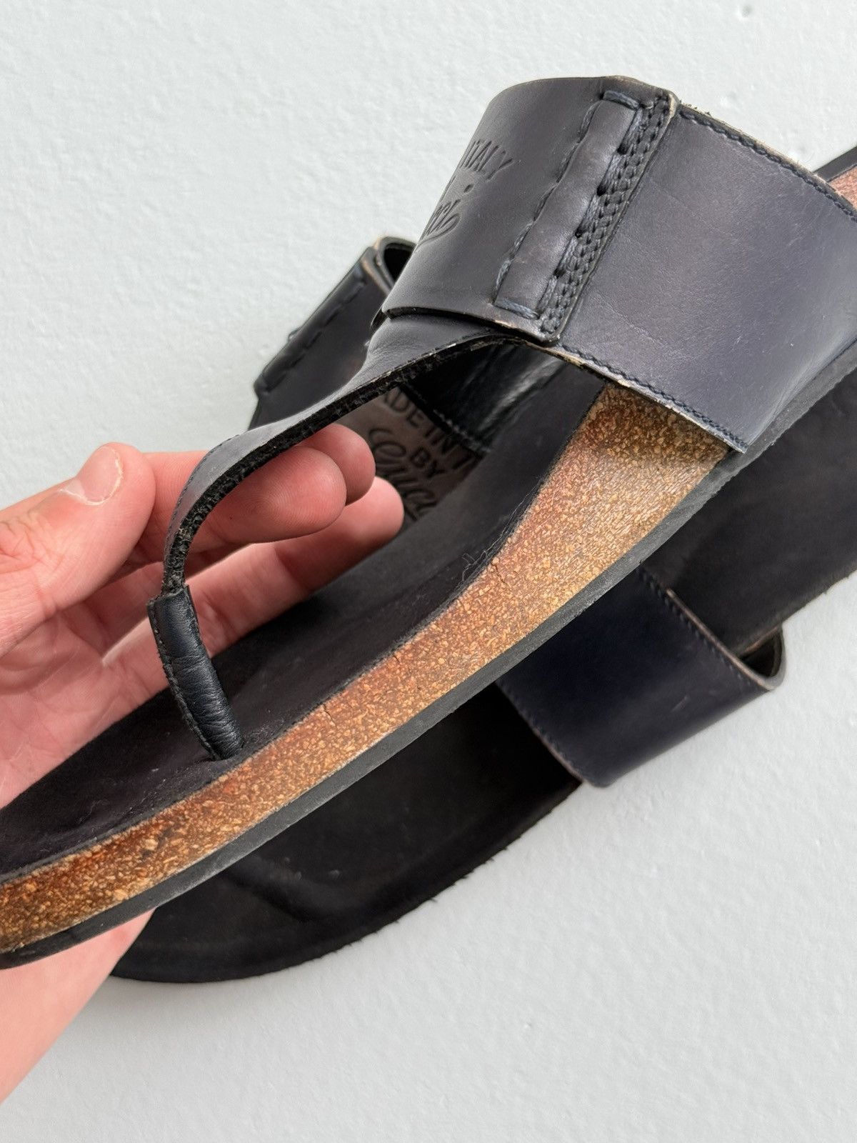 Gucci Gucci Italy Leather Cork Footbed Thong Sandals Flip Flops Size US 9 / EU 42 - 13 Thumbnail