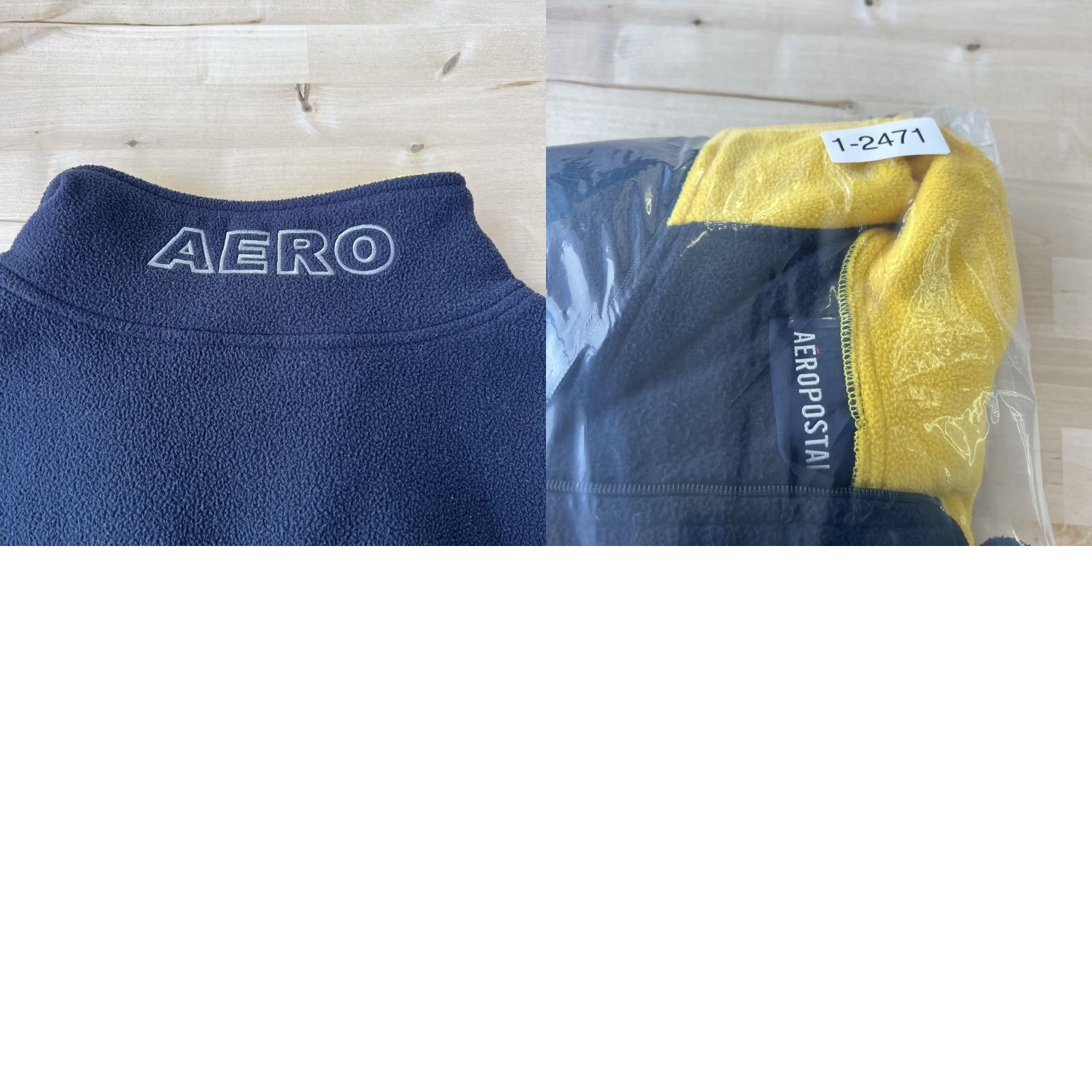 Vintage Aéropostale Fleece Pullover Mens Large Navy Yellow Quarter Zip A87 AERO Top Shirt Navy Yellow Striped Logo Embroidered Zip Pullover Mens L Size US L / EU 52-54 / 3 - 8 Thumbnail