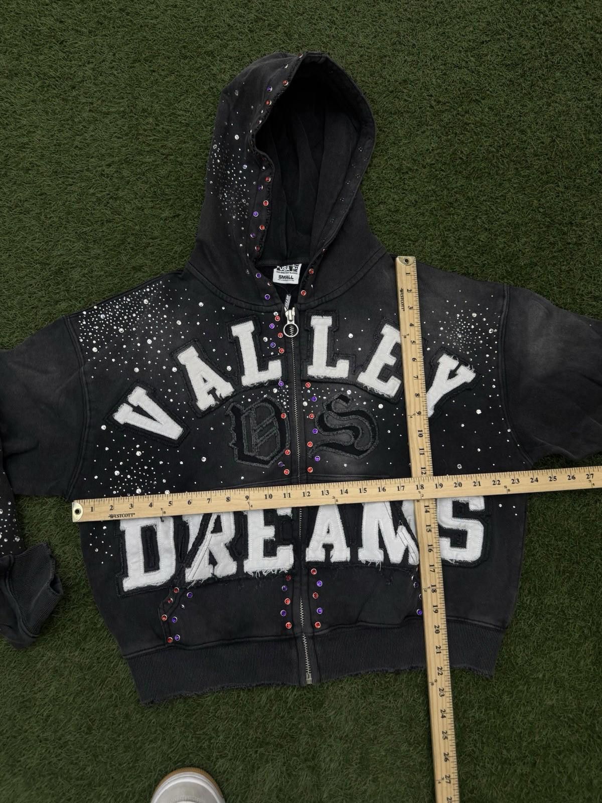 Vale Valley Hoodie Stone Zip Up Black Crystals Size Small (NEW) Size US S / EU 44-46 / 1 - 6 Thumbnail