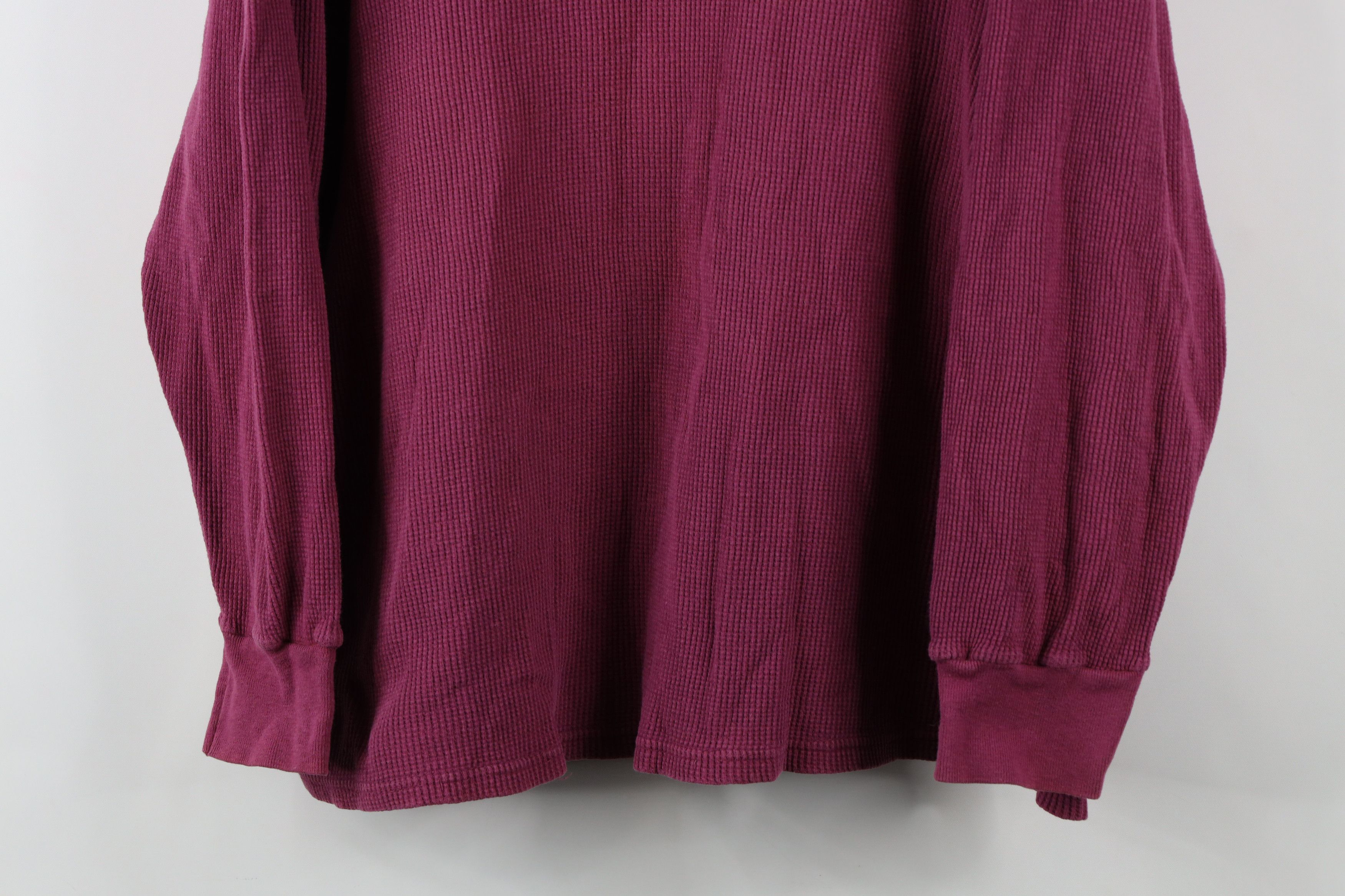 Vintage Vintage 90s Streetwear Waffle Knit Turtleneck T-Shirt USA Size ONE SIZE - 3 Thumbnail