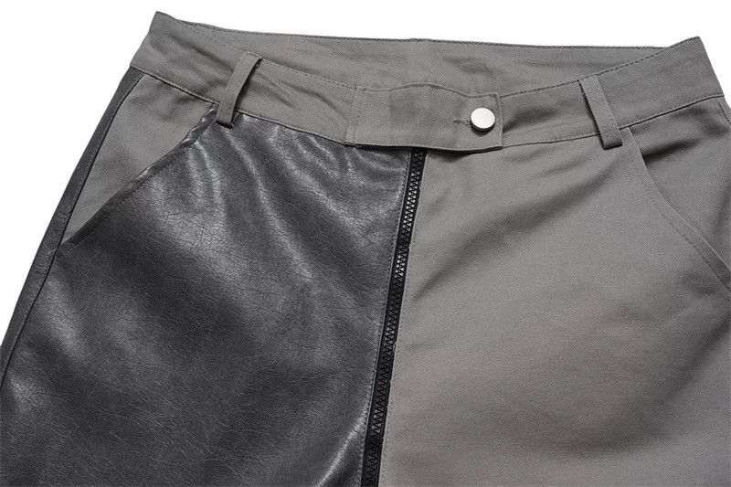 Japanese Brand × Vintage Outdoor retro cleanfit faux leather contrast flared pants Size US 30 / EU 46 - 5 Thumbnail