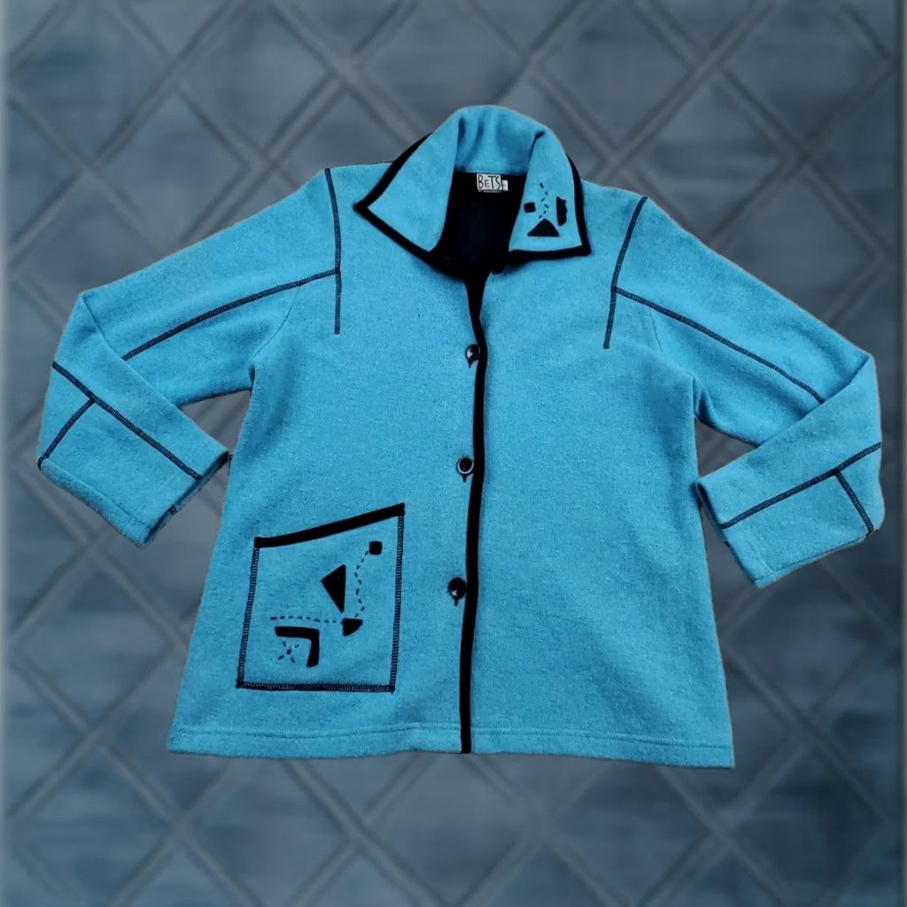 Vintage VINTAGE Bets By Canvasbacks Jacket Small Womens Blue Wool Blend Button Up USA Made Size S / US 4 / IT 40 - 1 Thumbnail