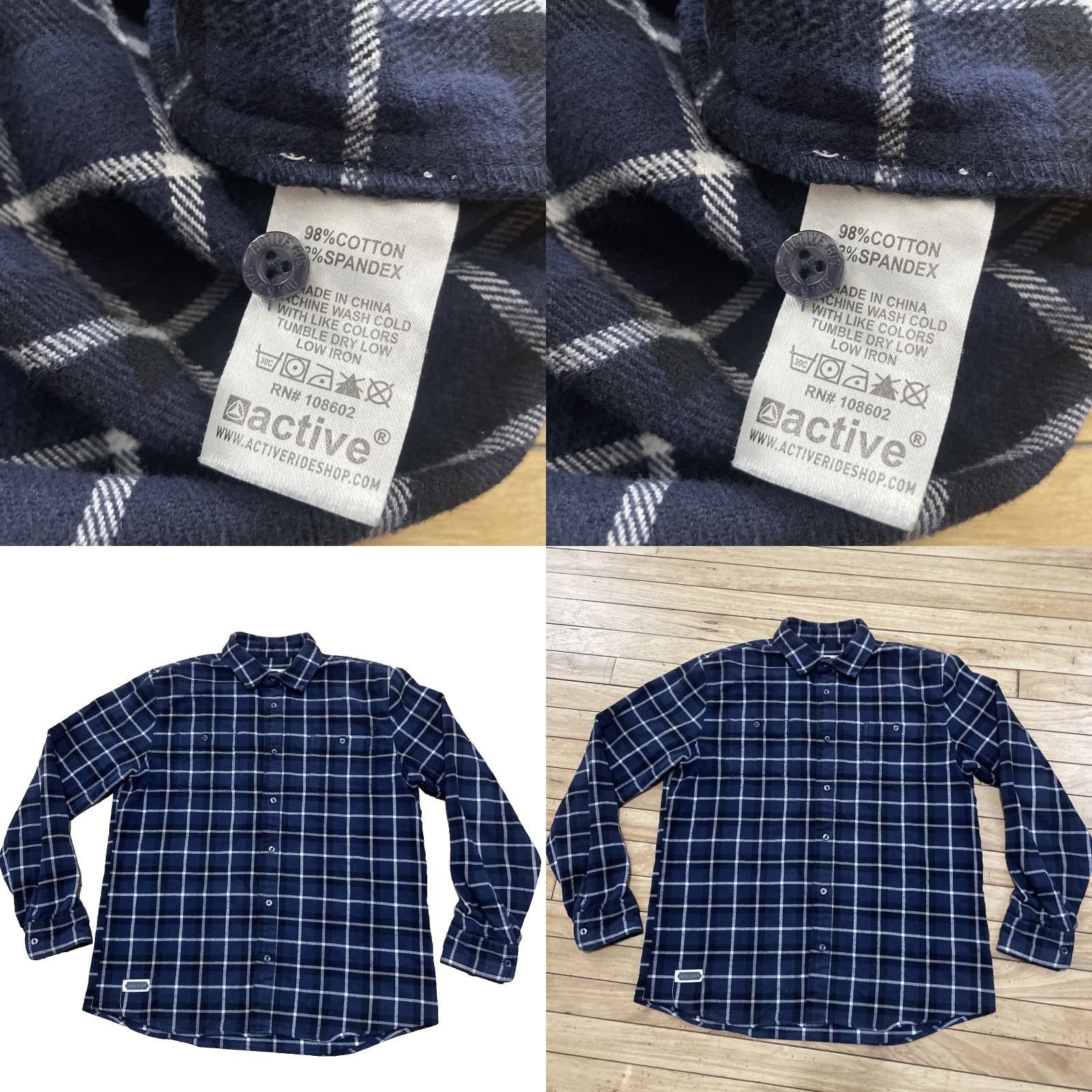 Vintage VINTAGE Woolrich Figgy Active R/S Cotton Flannel Shirt Men M Blue Plaid Thick Surf Blanket Shirt Size US M / EU 48-50 / 2 - 9 Thumbnail