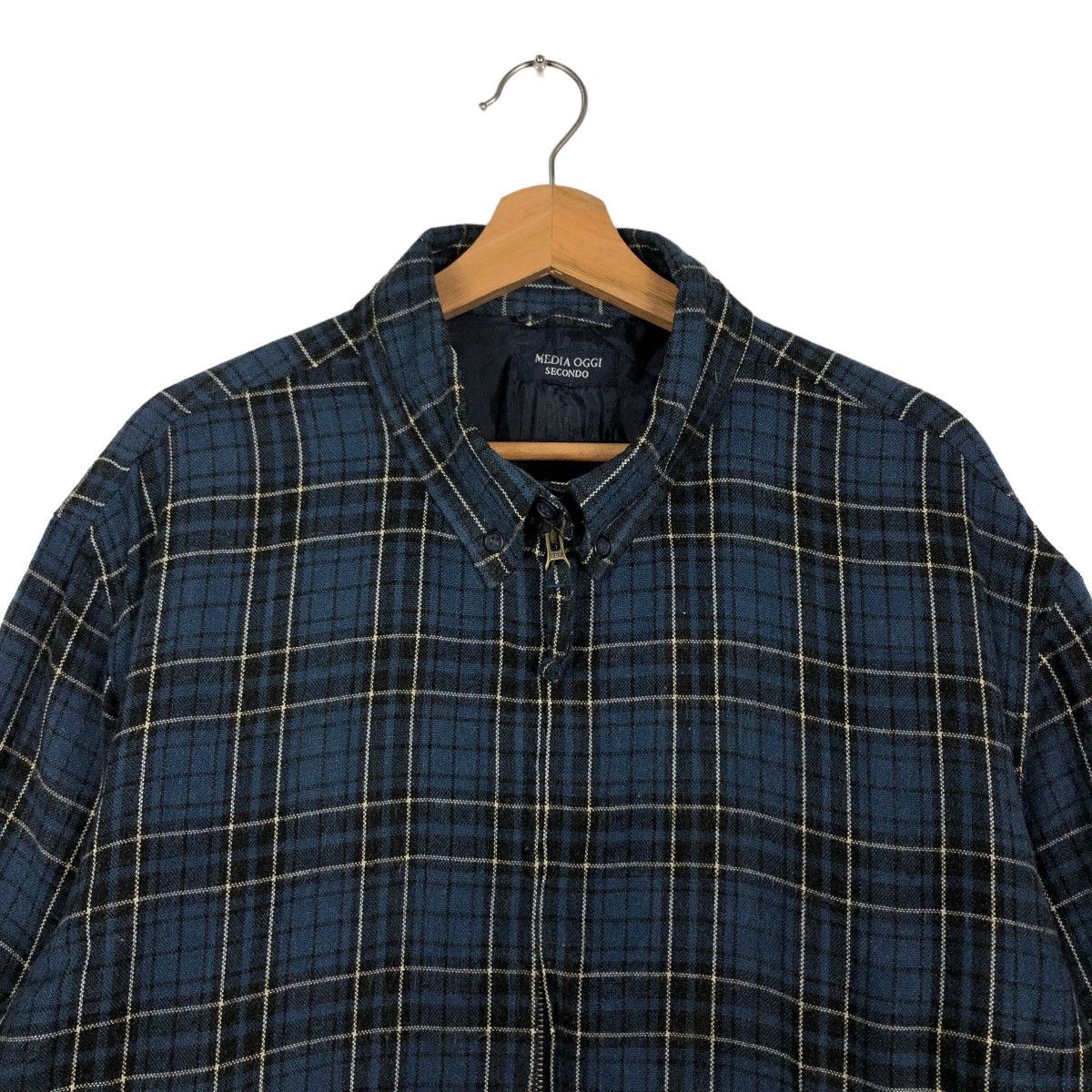 Japanese Brand 🔥90’s Vintage Flannel Jacket Media Oggi Tartan Design Size US L / EU 52-54 / 3 - 3 Thumbnail