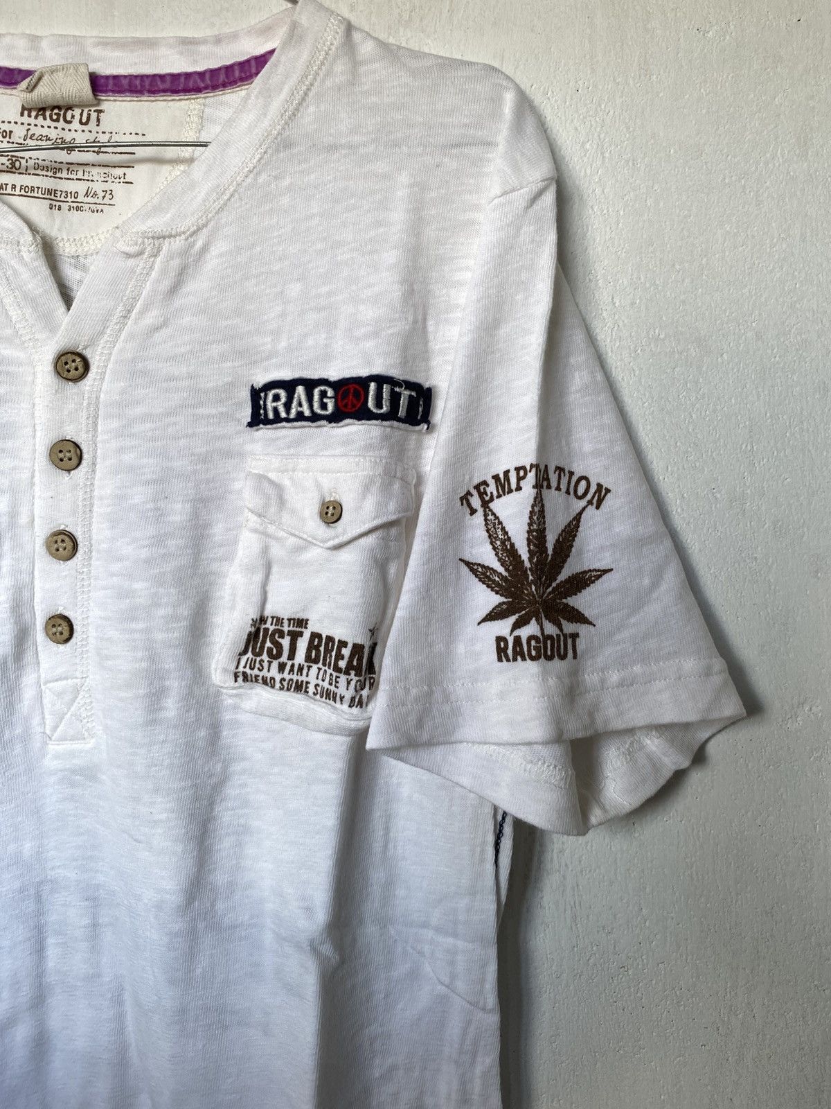 Hysteric Glamour × If Six Was Nine × Japanese Brand Ragout Poem Hippies Weed Tshirt Size US M / EU 48-50 / 2 - 5 Thumbnail