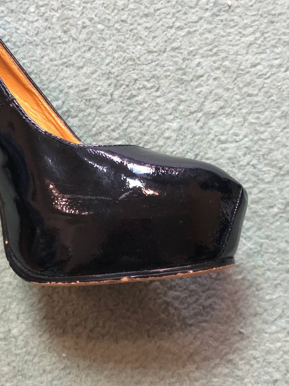 Yves Saint Laurent Luxury Yves Saint Laurent Patent Black High Heels Size 37 Size US 7 / IT 37 - 14 Thumbnail