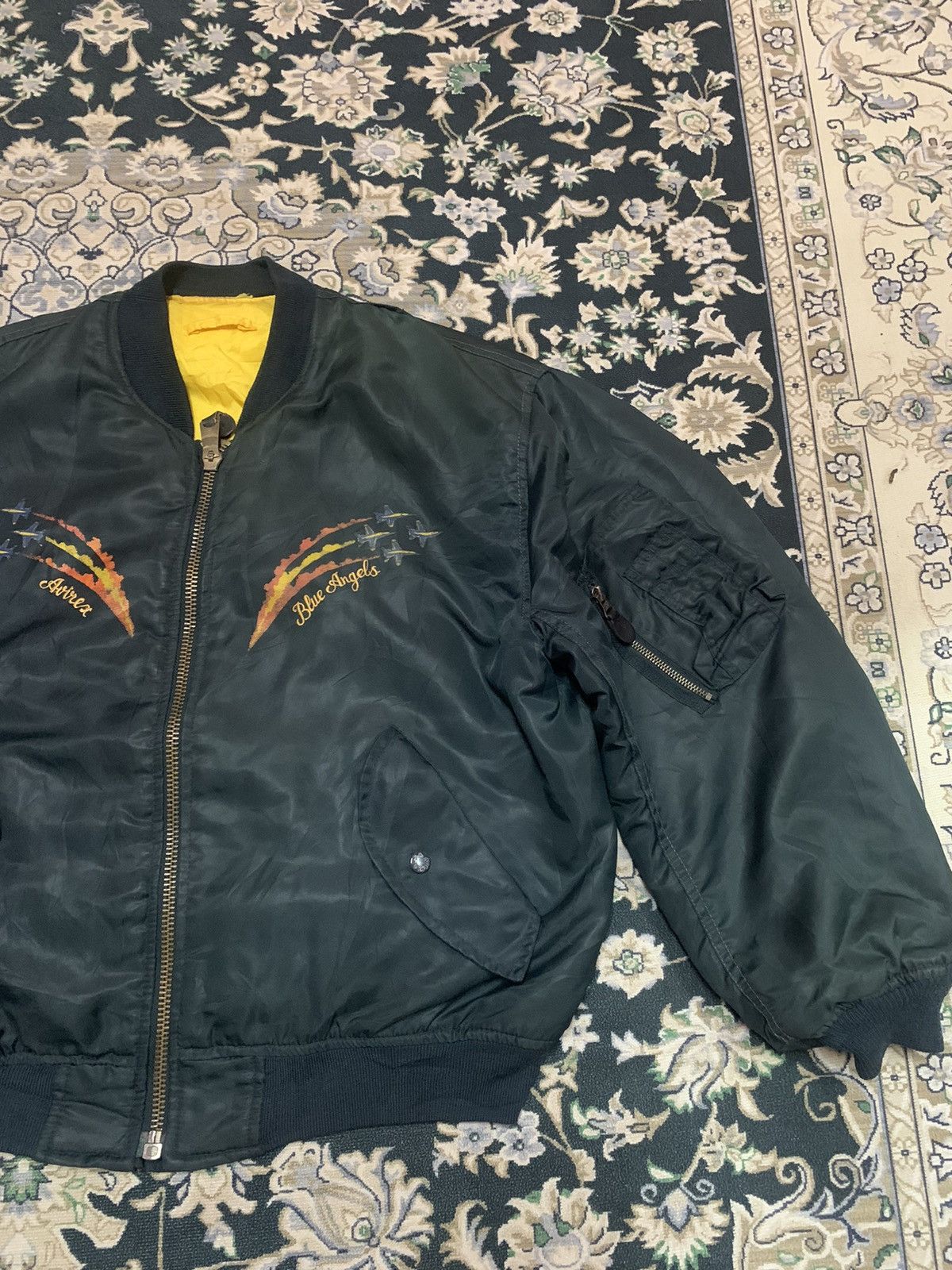 Avirex VINTAGE AVIREX USN BOMBER EMBROIDERED LOGO REVERSIBLE Size US S / EU 44-46 / 1 - 4 Thumbnail