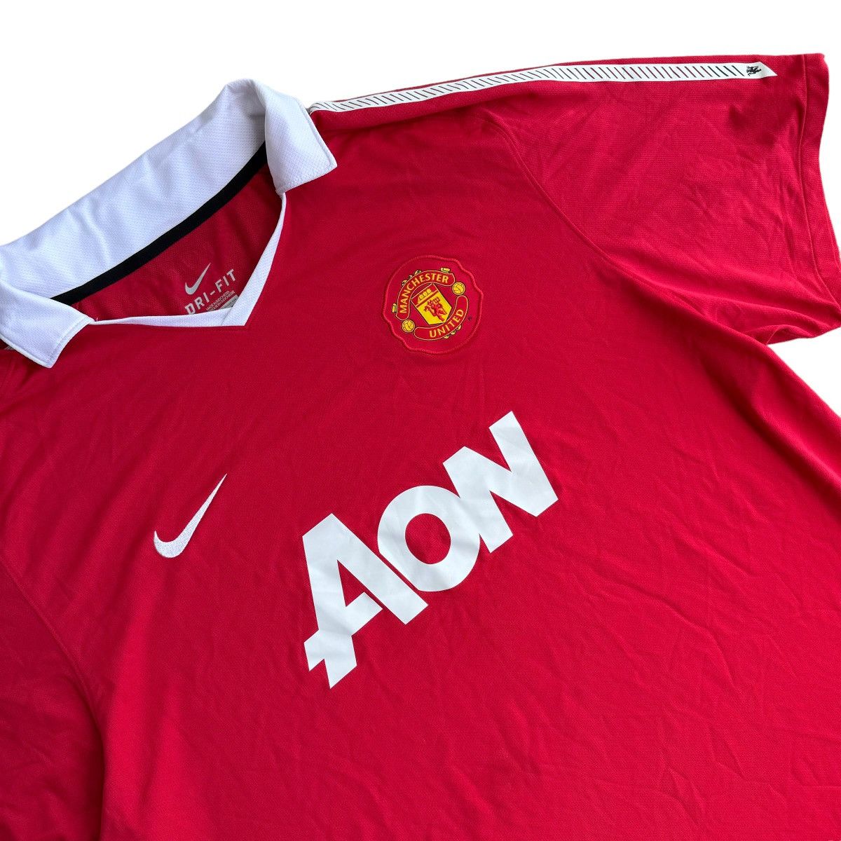 Nike × Vintage MANCHESTER UNITED 2010-11 HOME KIT NIKE RED JERSEY SOCCER Size US XXL / EU 58 / 5 - 5 Thumbnail