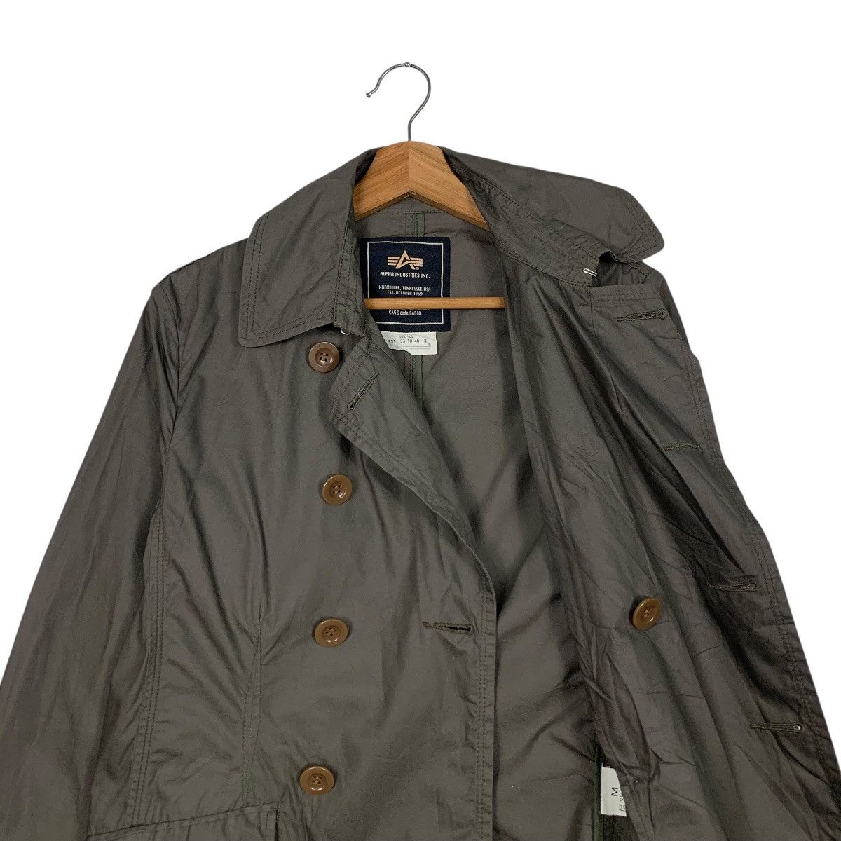 Alpha Industries ALPHA INDUSTRIES Double Breasted Light Coat #1828-C27 Size US M / EU 48-50 / 2 - 10 Thumbnail
