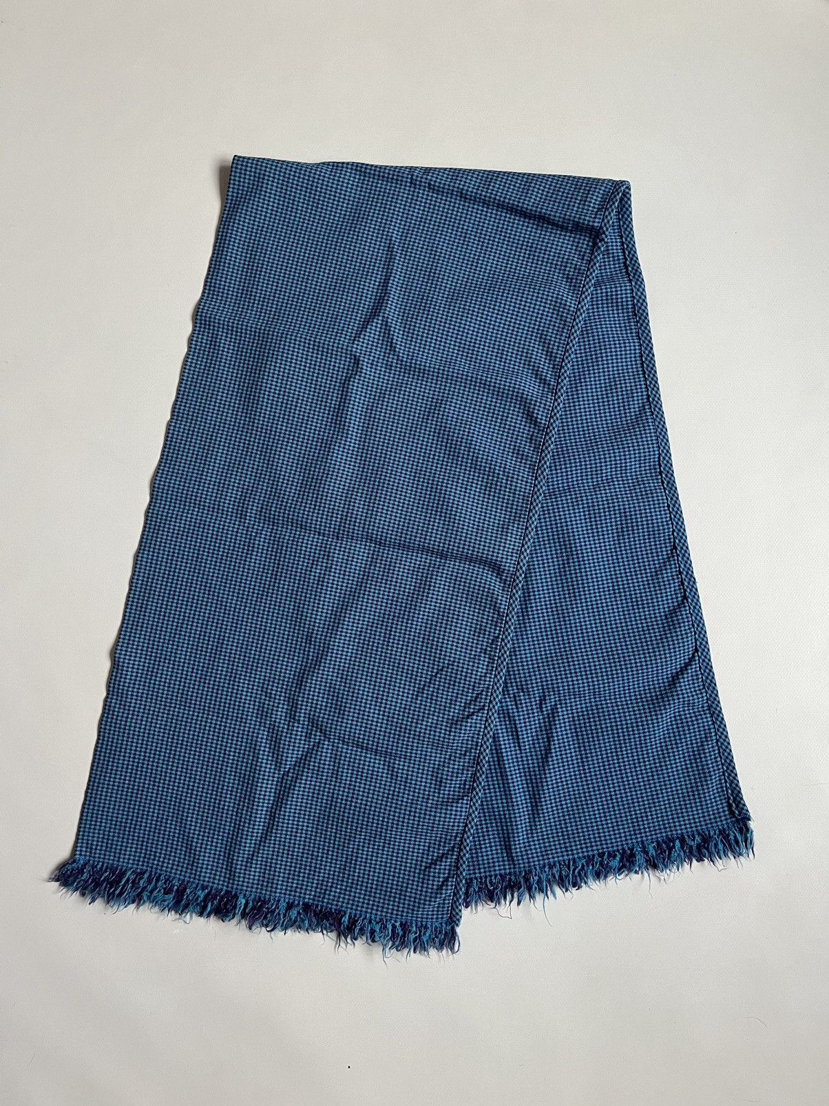 Designer × Japanese Brand × Masaki Matsushima Masaki Matsushima Homme Blue Plaid Scarf Size ONE SIZE - 5 Thumbnail