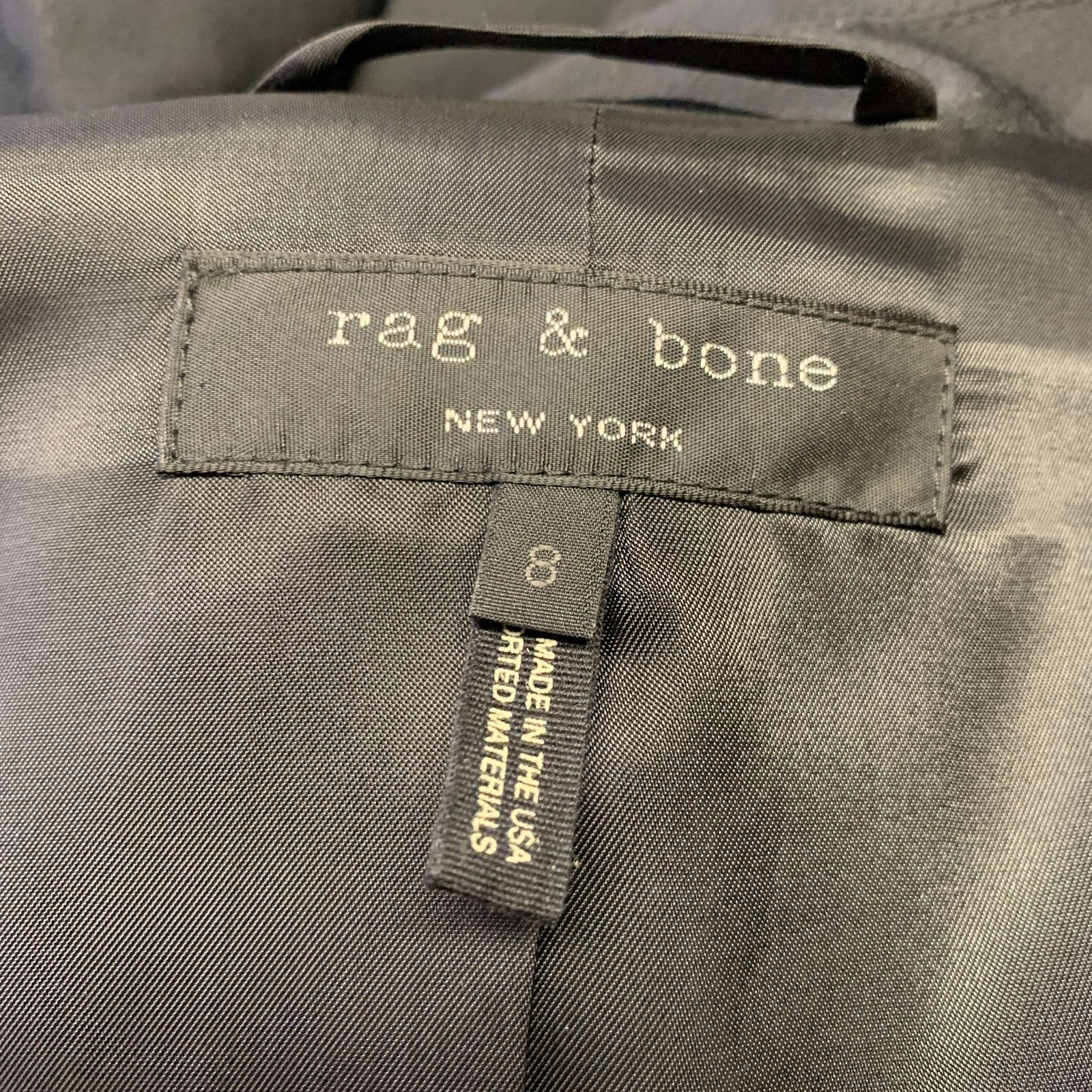 Rag & Bone RAG & BONE Size 8 Black Wool Blend Double Breasted Vest Size M / US 6-8 / IT 42-44 - 4 Thumbnail