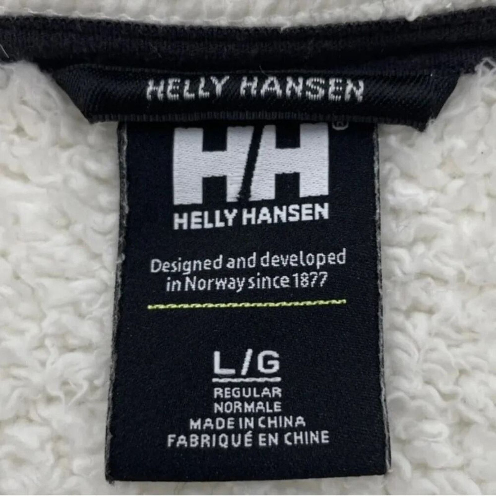 Helly Hansen Helly Hansen cream and black colored fleece ski jacket, Lg Size L / US 10 / IT 46 - 5 Thumbnail