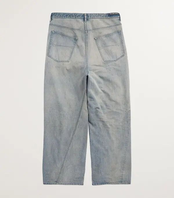 Balenciaga o1in1g0326 Twisted Leg Pants in Blue Size US 30 / EU 46 - 3 Thumbnail