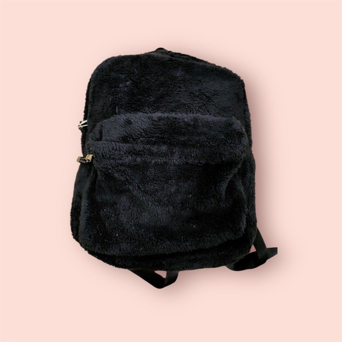 VINTAGE Y2k UNIQLO FLUFFY FLEECE BAGPACK / DAYPACK