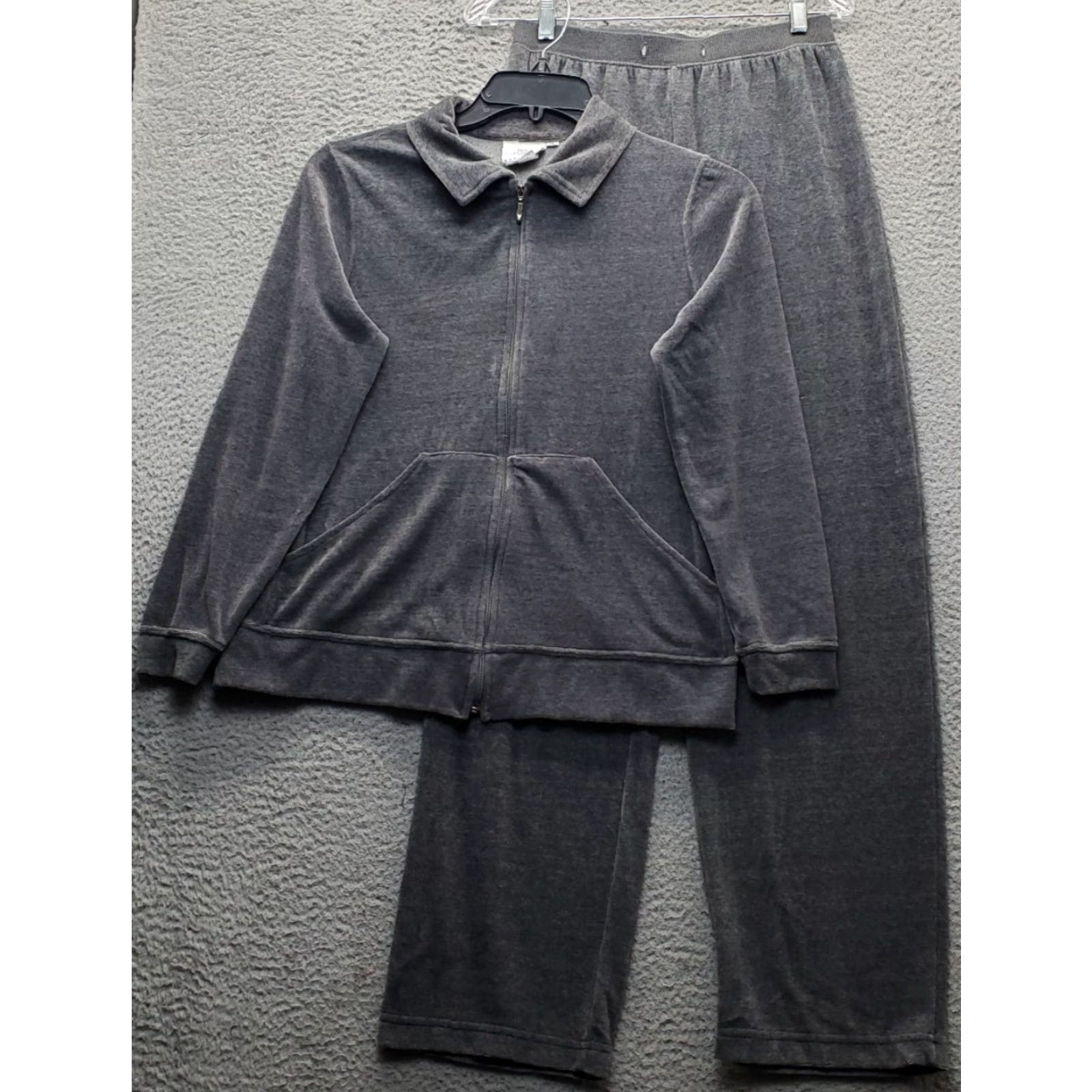 Marcs Hot Cotton by Marc Ware Track Suit Womens Size S Heather Gray Fleece Lined Full Zip Sweat Set Size S / US 4 / IT 40 - 2 Thumbnail