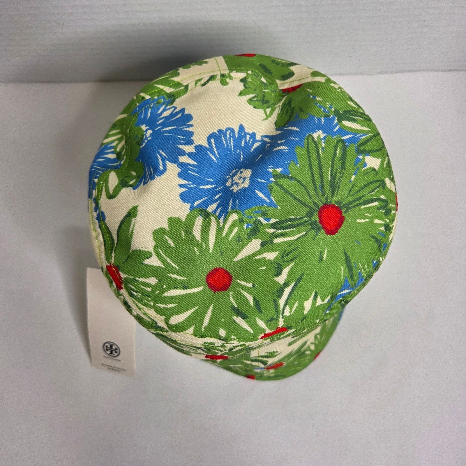 Tory Burch Tory Burch Womens Floral Printed Bucket Hat Ivory Pom Daisy Size ONE SIZE - 3 Thumbnail