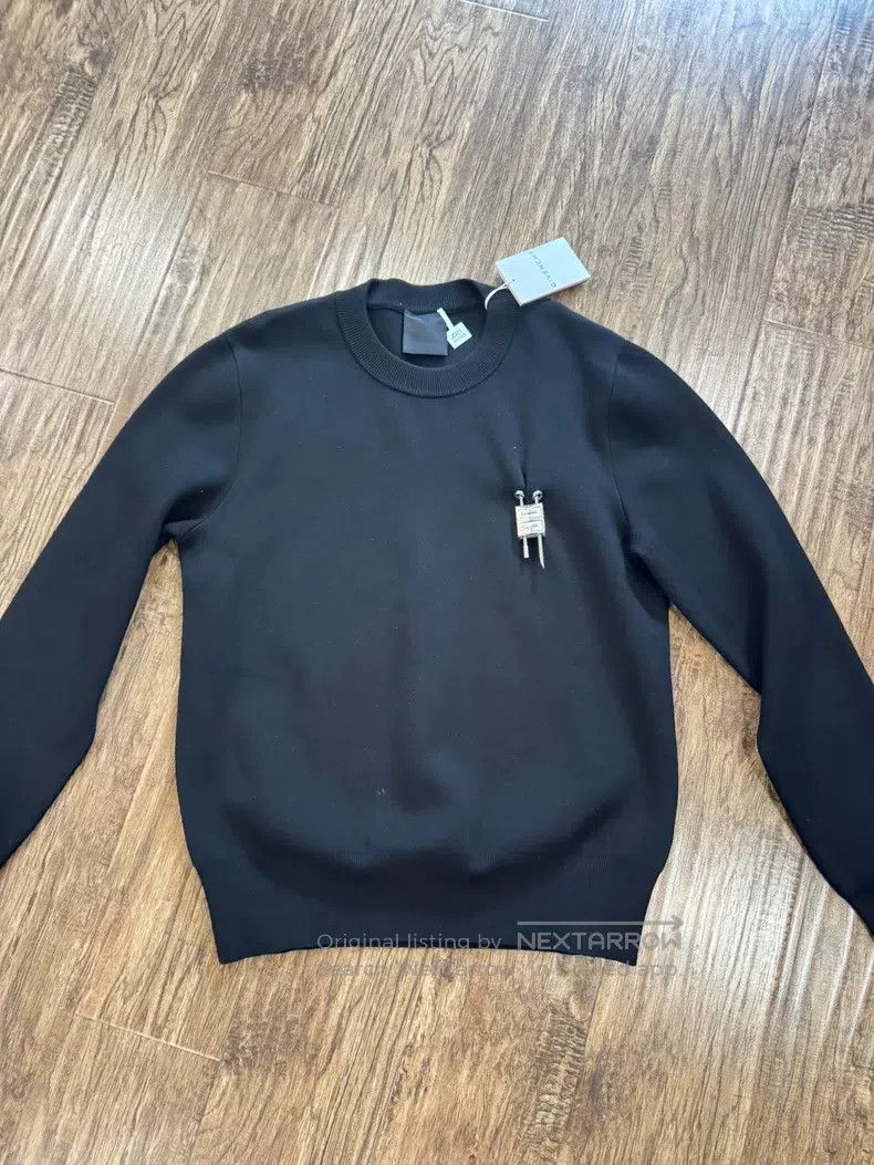Givenchy Givenchy Black Knit Sweatshirt (Stretchable) Size US L / EU 52-54 / 3 - 1 Thumbnail