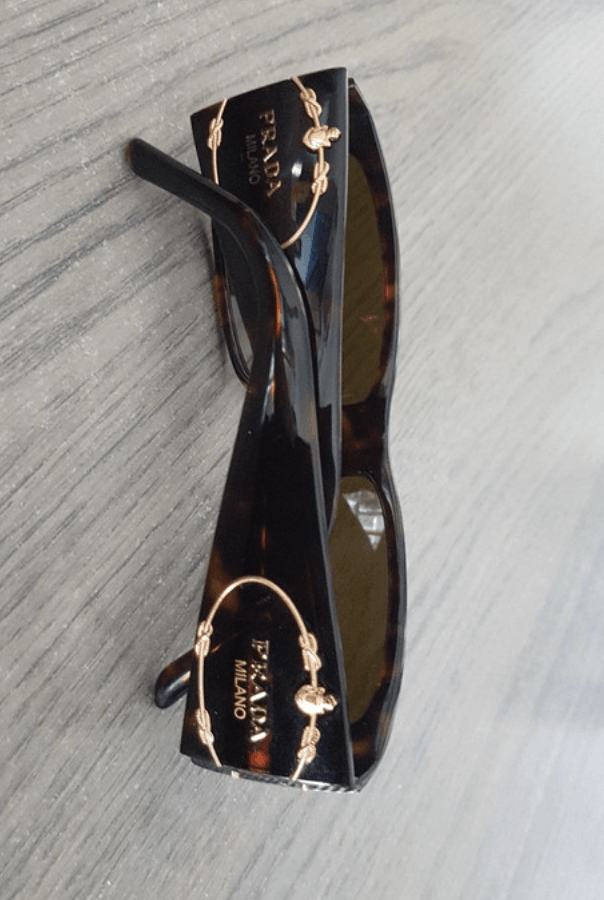 Prada × Vintage PRADA Sunglasses Rectangle Wrap Shield Star Flame Size ONE SIZE - 3 Thumbnail