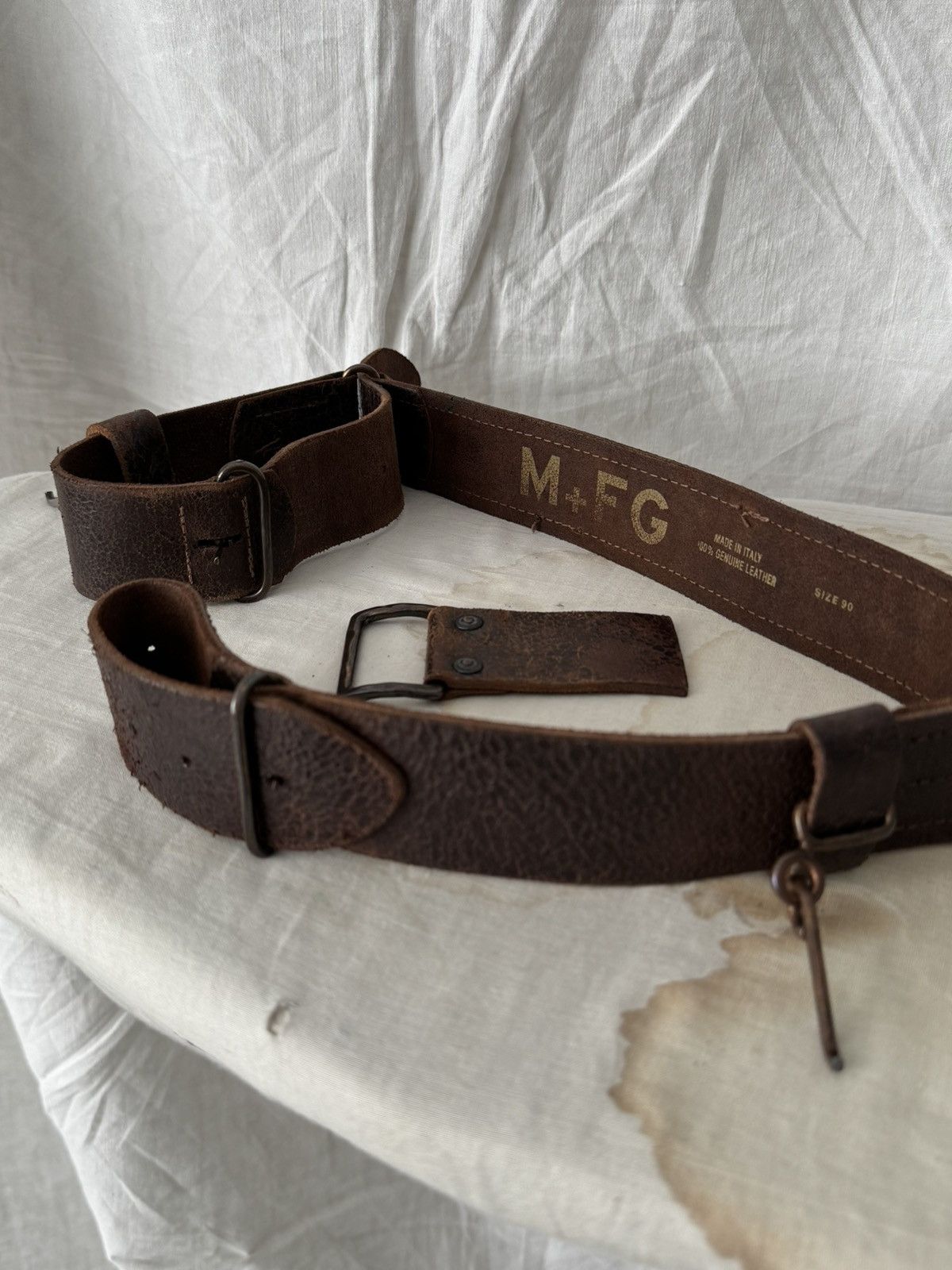 Marithe + Francois Girbaud Vintage Marithe & Francois Girbaud Leather Belt Size ONE SIZE - 5 Thumbnail