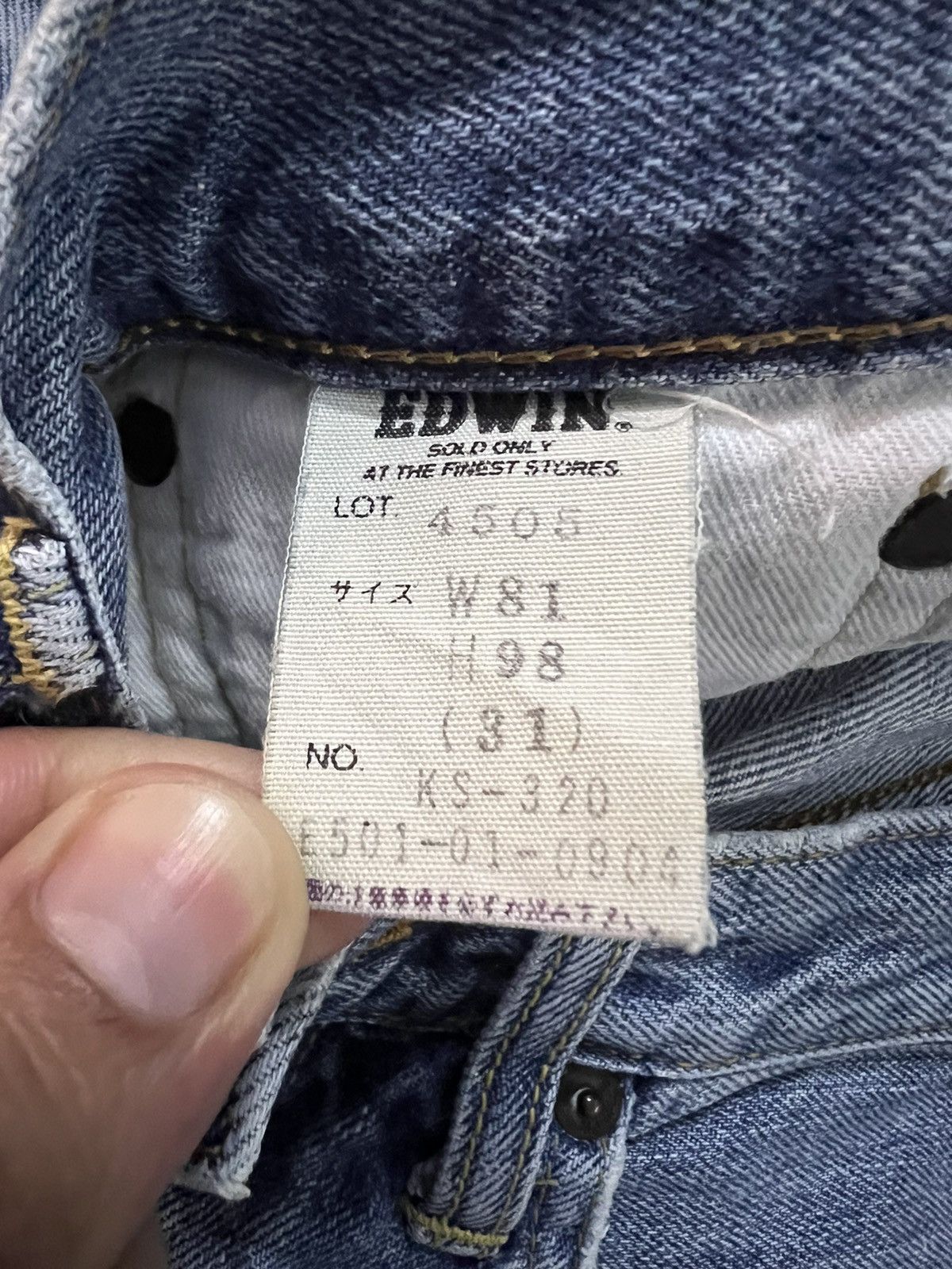 Edwin × If Six Was Nine × Japanese Brand Vintage Edwin 505X Selvedge Baggy Jeans Japan Size US 30 / EU 46 - 15 Thumbnail