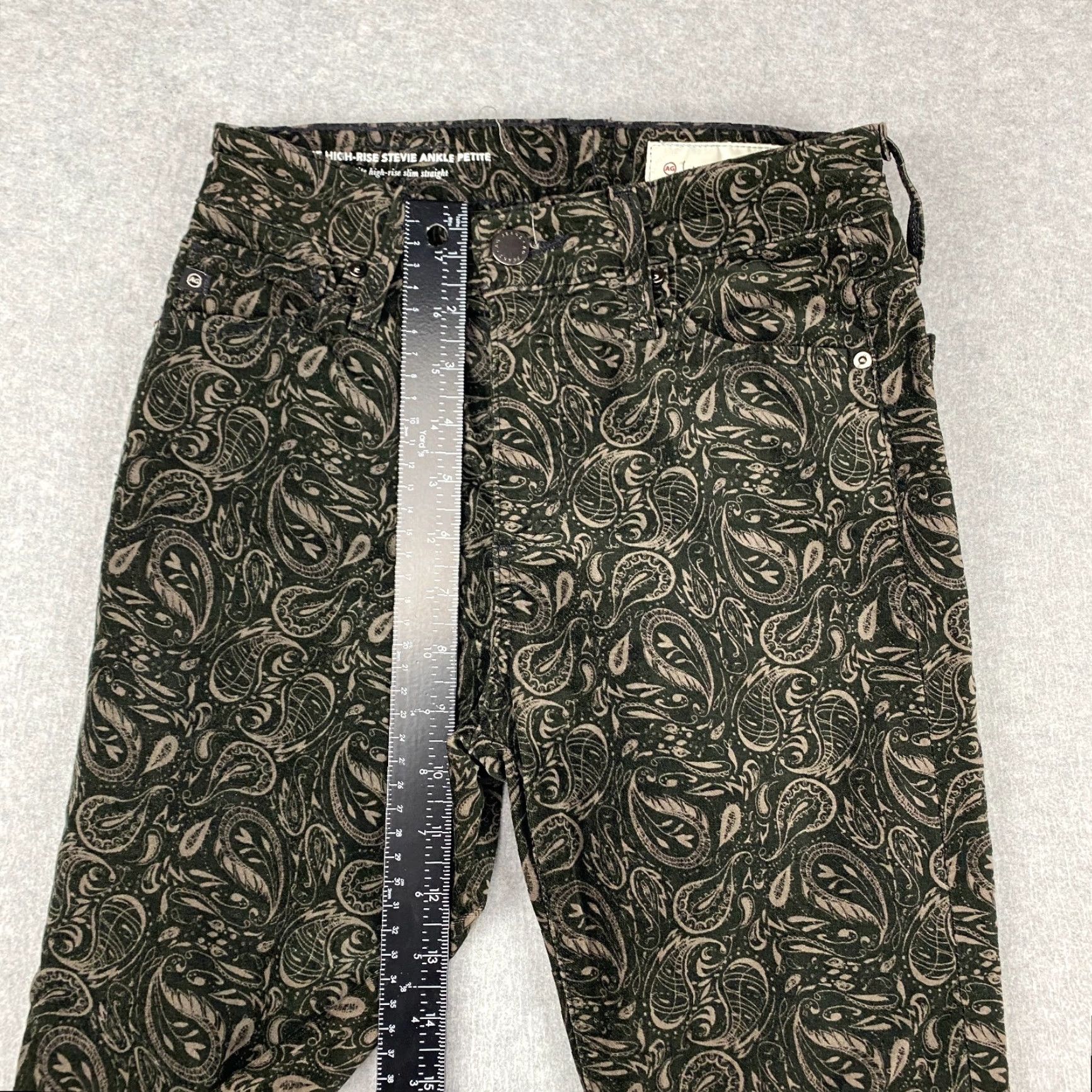 AG Jeans AG Jeans x Anthropologie Jeans Womens 24P Black High Rise Stevie Ankle Paisley Modern Size 42" / US 20 - 5 Thumbnail