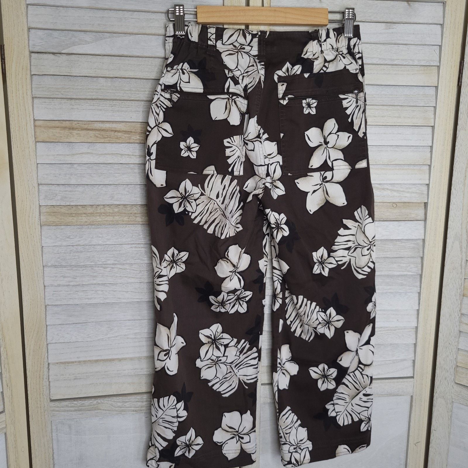 Chicos small flaw Chicos Sz 0 Floral Crop Pants Stretch Size 27" / US 4 / IT 40 - 9 Thumbnail