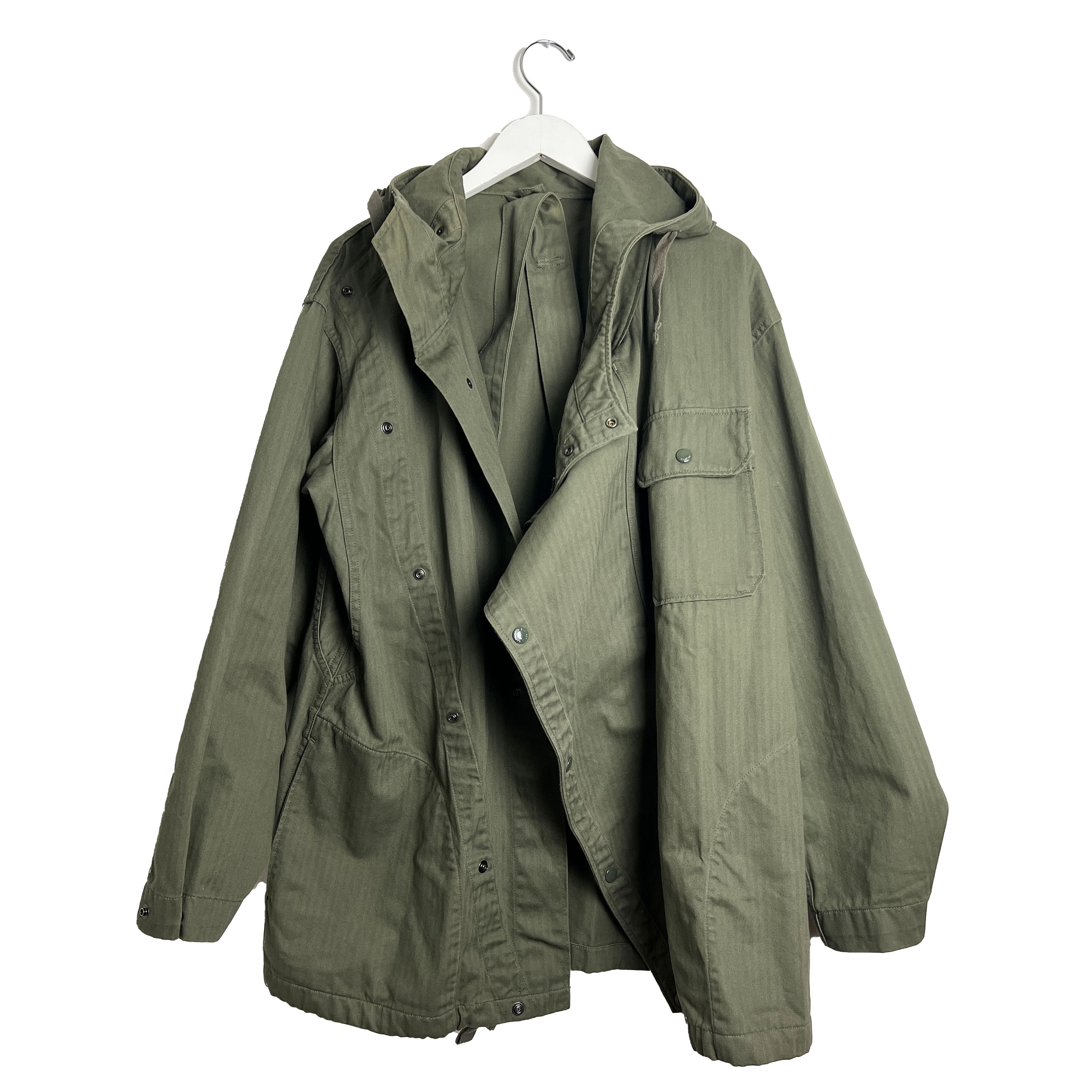 Engineered Garments Sonor Herringbone Asymmetrical Cotton Shirt Jacket Size US M / EU 48-50 / 2 - 2 Thumbnail