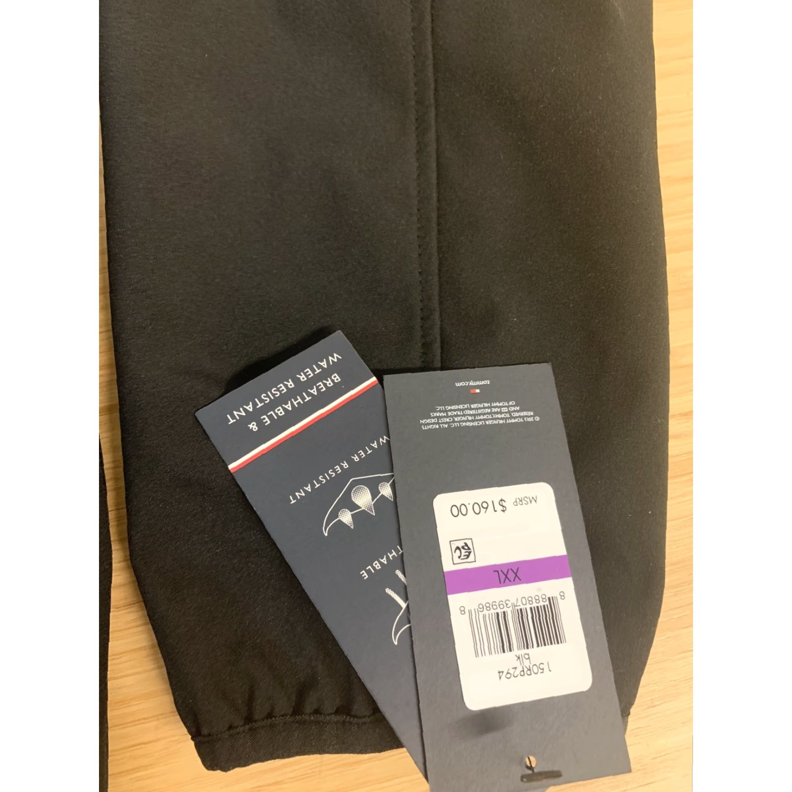 Tommy Hilfiger Tommy Hilfiger Men's Yachting Jacket Water Resistant Windbreaker Regular XL Black Logo Zip Jacket Mens Windbreaker Yacht Jacket New w Tags Size US XL / EU 56 / 4 - 3 Thumbnail