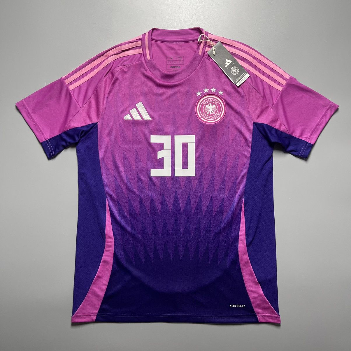 Adidas NWT GERMANY ADIDAS 2024 EURO SOCCER JERSEY #30 HITZELSPERGER Size US M / EU 48-50 / 2 - 2 Thumbnail