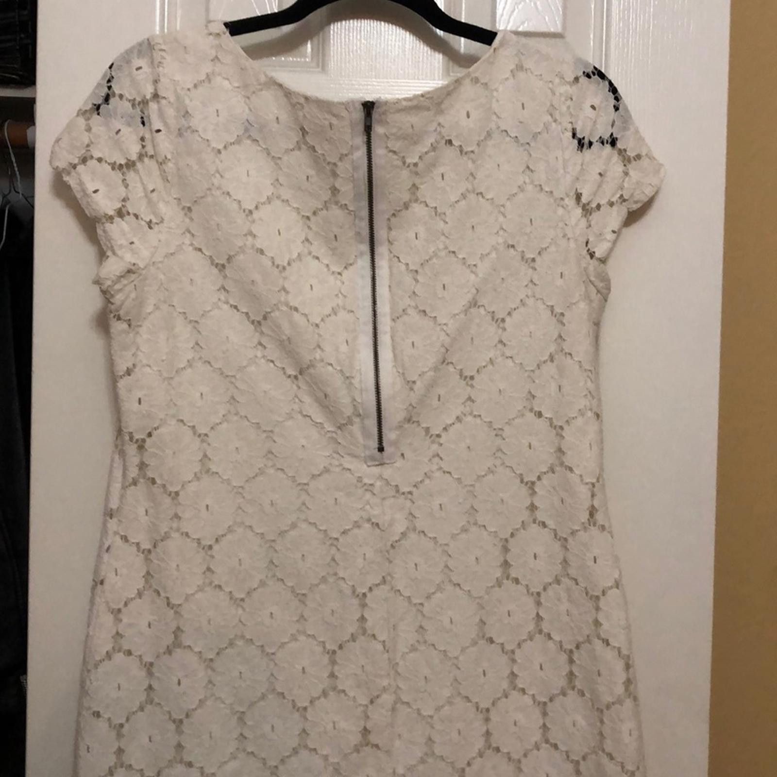 Target Basics White floral lace dress Size L / US 10 / IT 46 - 3 Thumbnail