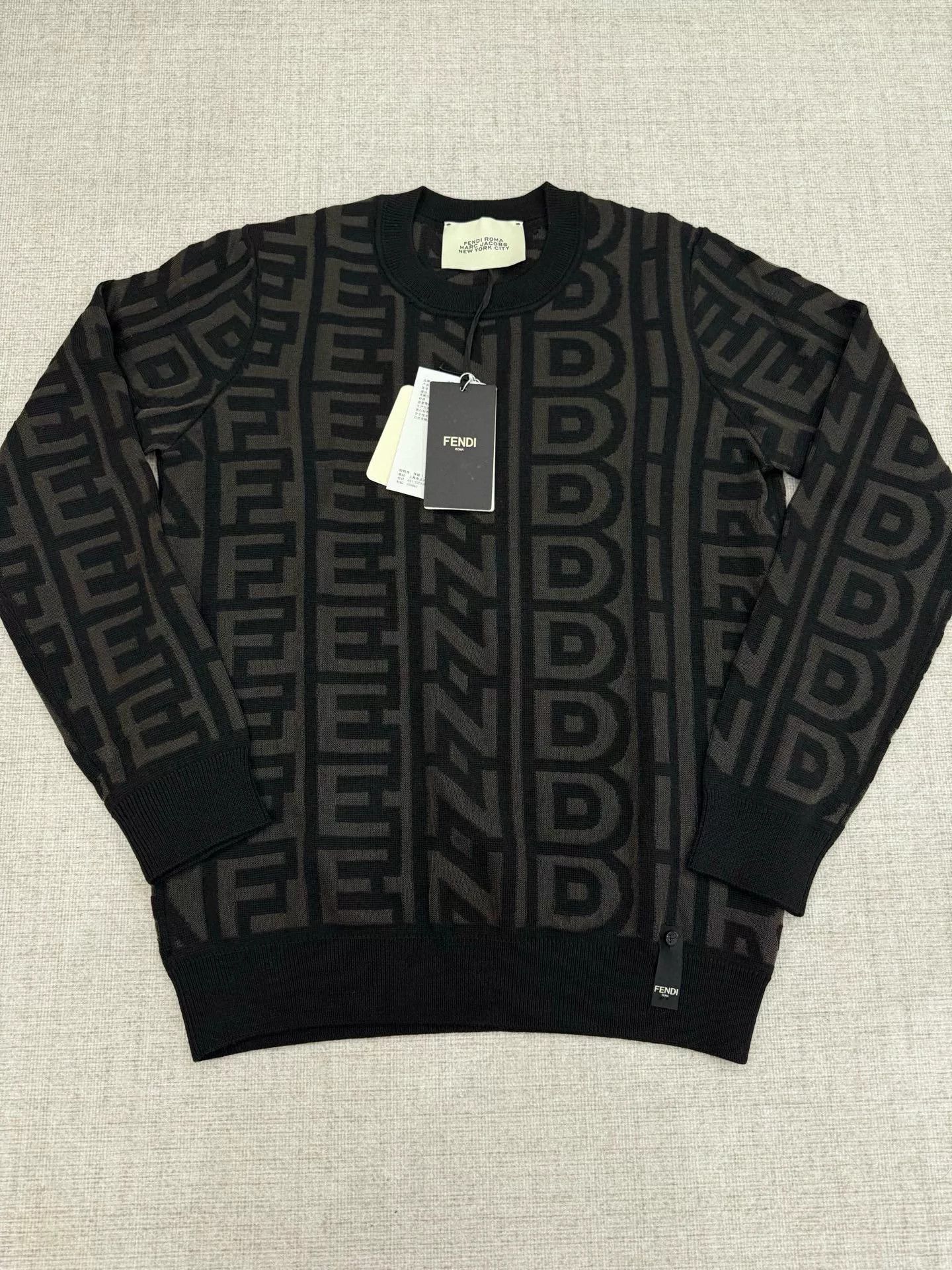 fendi logo knit pullover sweater