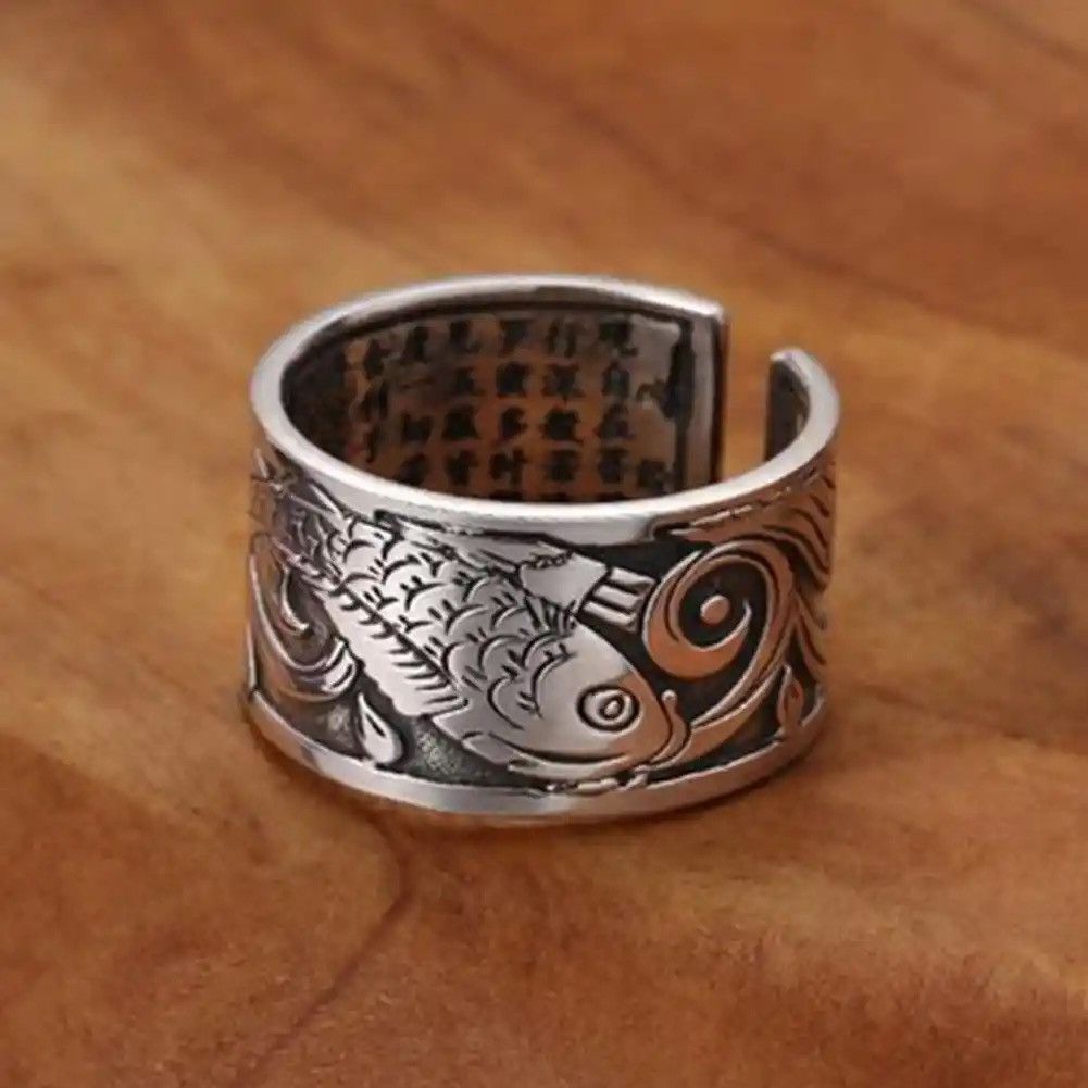 Other Vintage Koi Fish Luck Charm Adjustable Ring Size ONE SIZE - 5 Thumbnail