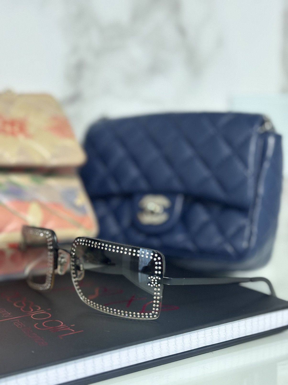 Chanel Vintage Chanel 4105-B Crystal Rimless Sunglasses — Y2K Icon Size ONE SIZE - 5 Thumbnail
